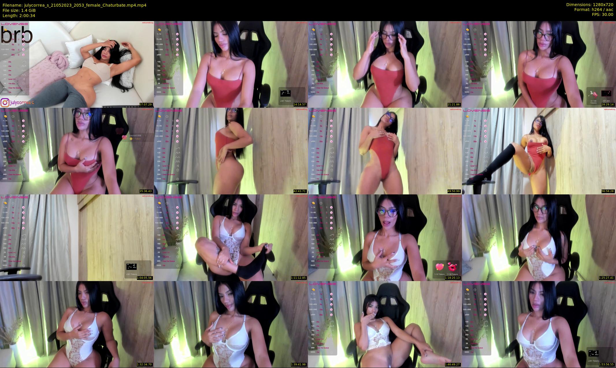 julycorrea_s — 121 minute Chaturbate female cam show recording, 720p, May 21, 2023