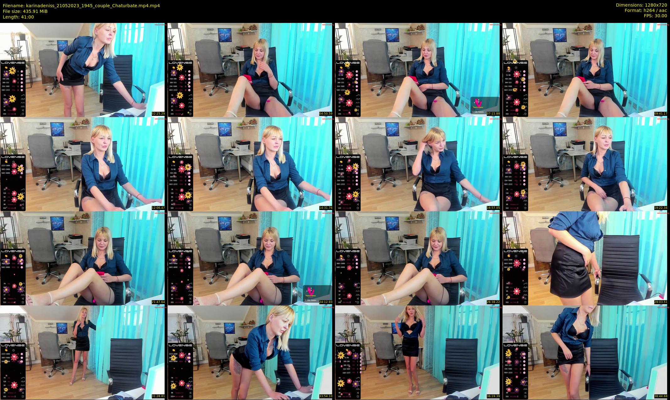 karinadeniss — 41 minute Chaturbate couple cam show recording, 720p, May 21, 2023