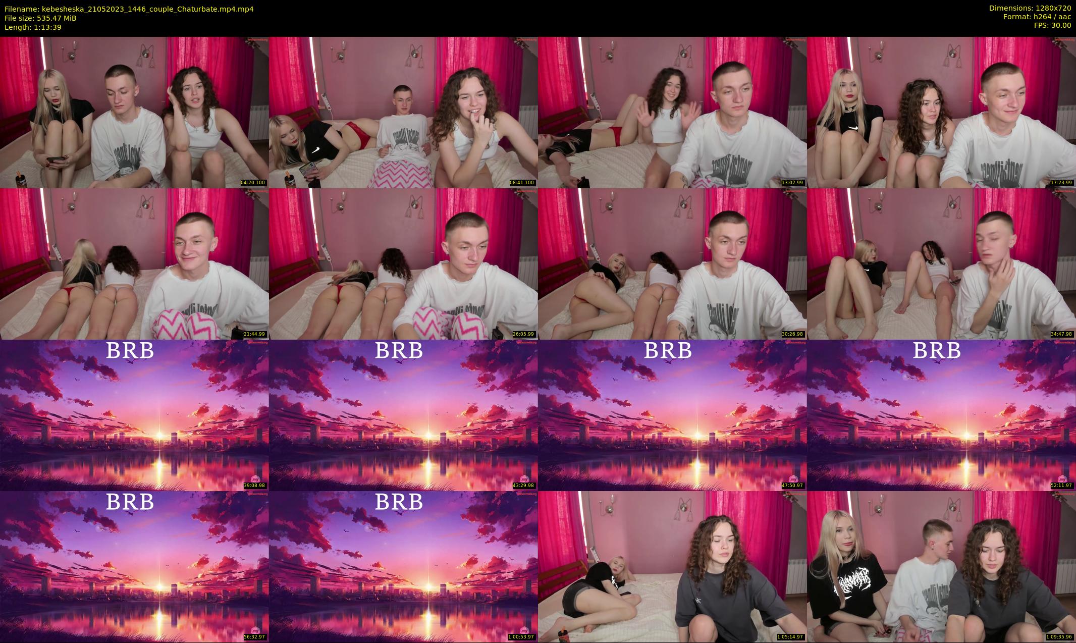 kebesheska — 74 minute Chaturbate couple cam show recording, 720p, May 21, 2023