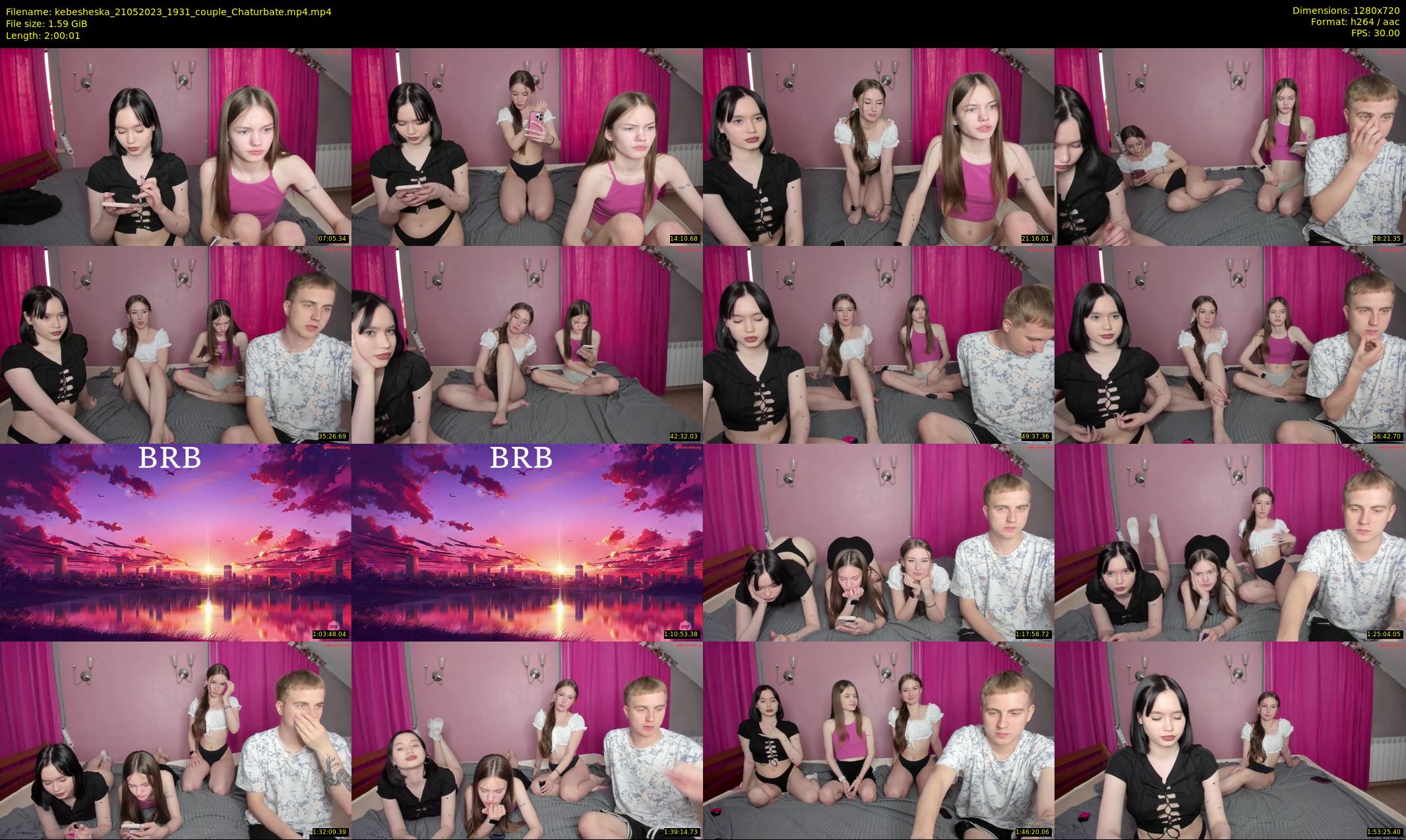 kebesheska — 121 minute Chaturbate couple cam show recording, 720p, May 21, 2023
