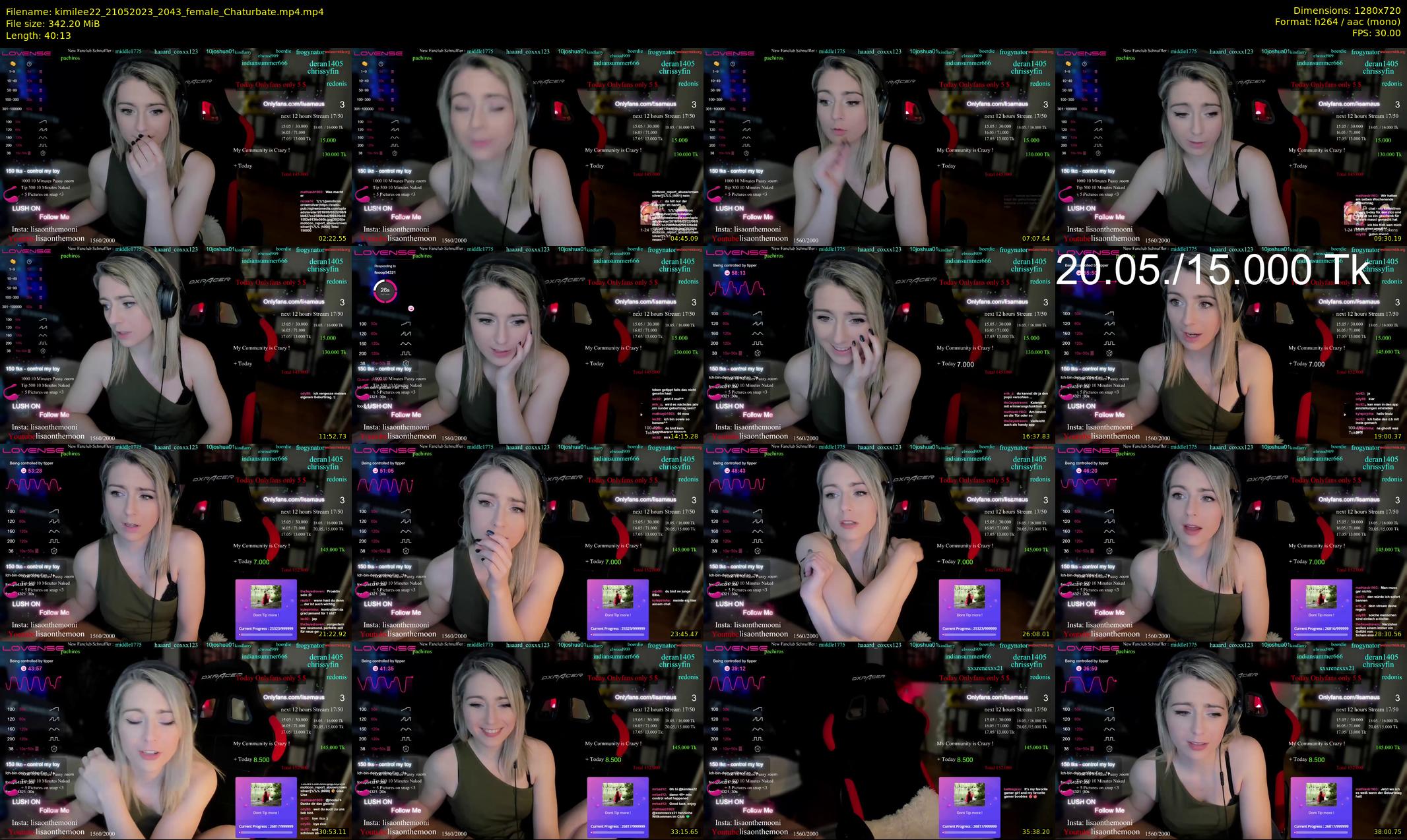 kimilee22 — 41 minute Chaturbate female cam show recording, 720p, May 21, 2023