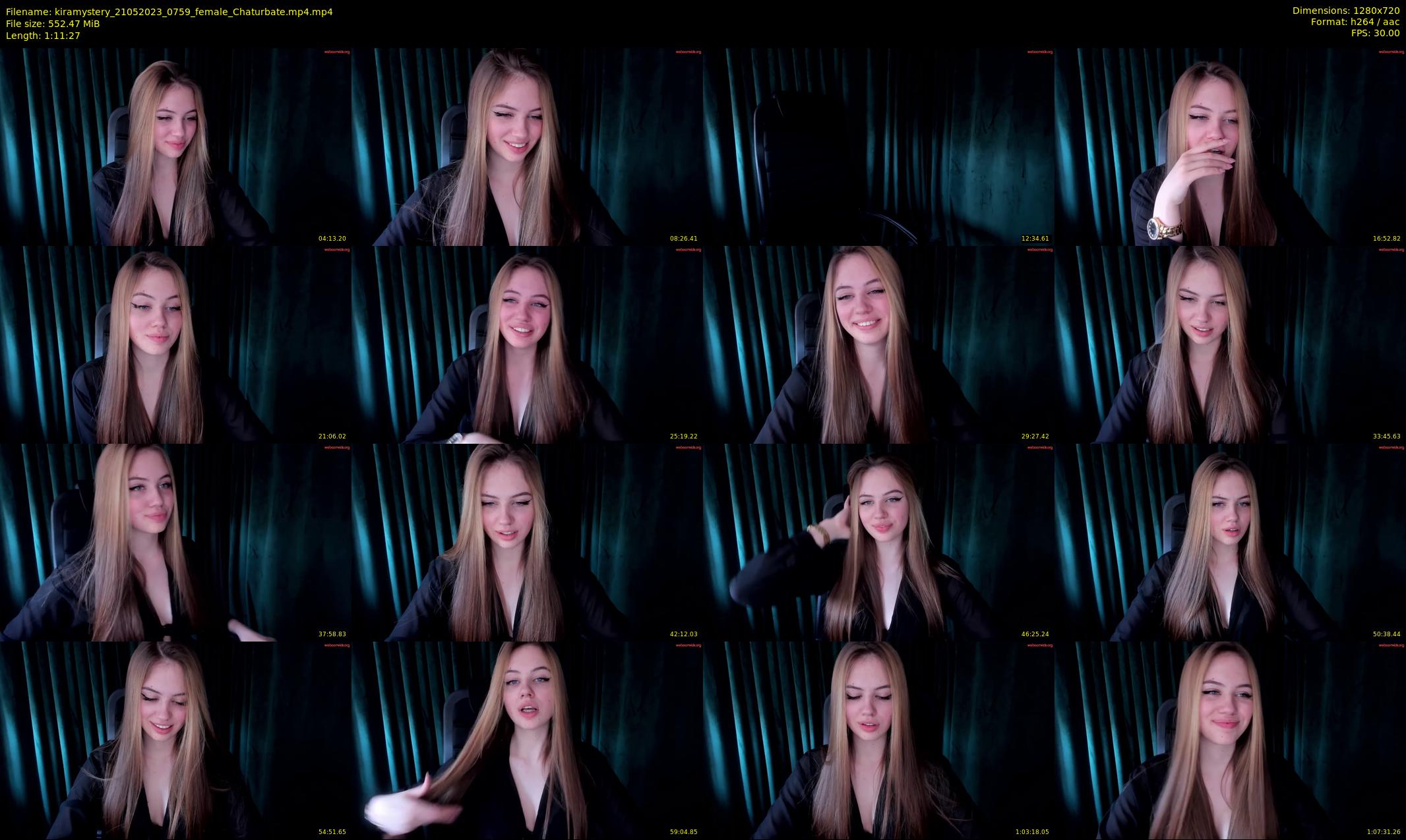 kiramystery — 72 minute Chaturbate female cam show recording, 720p, May 21, 2023