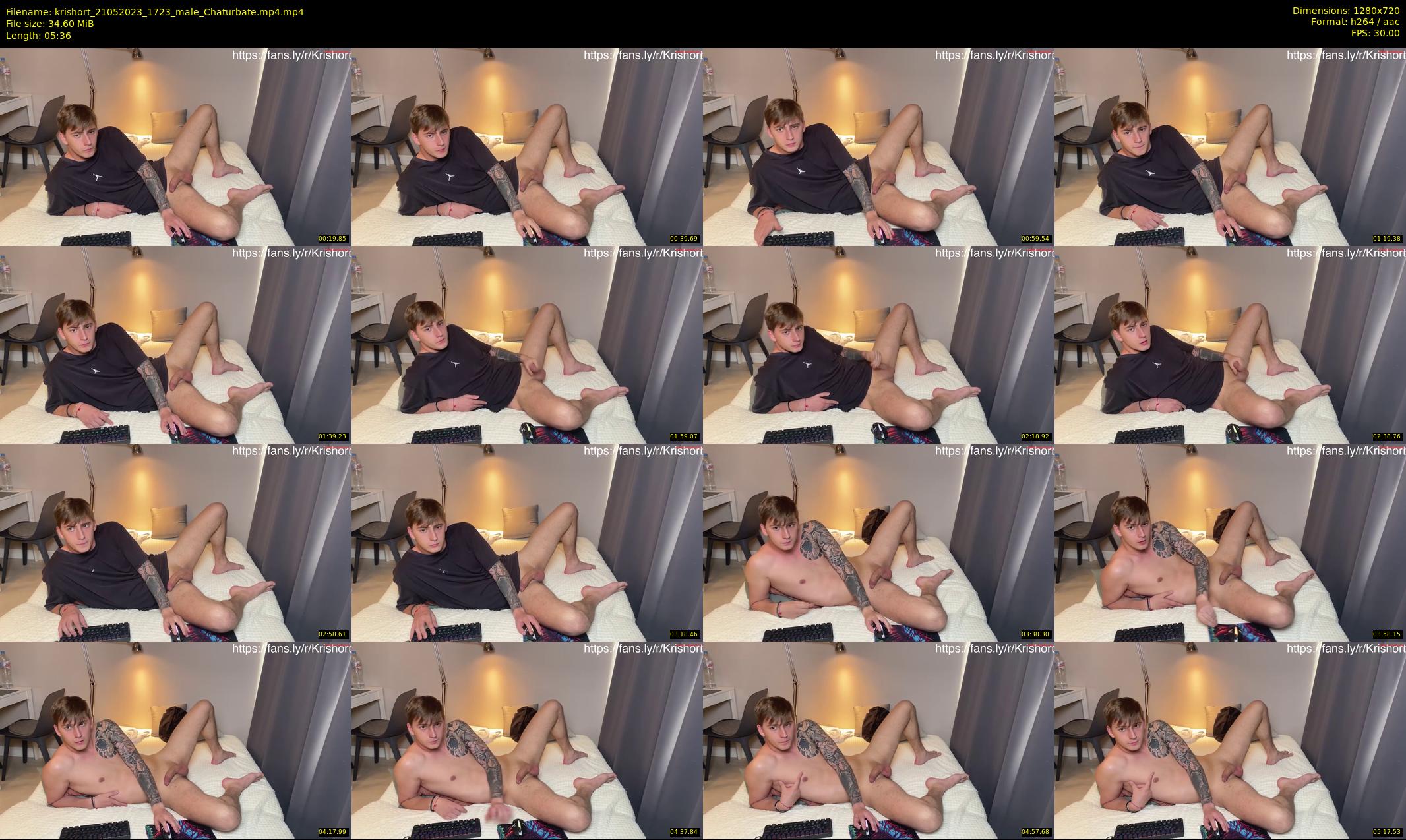 krishort — 6 minute Chaturbate male cam show recording, 720p, May 21, 2023