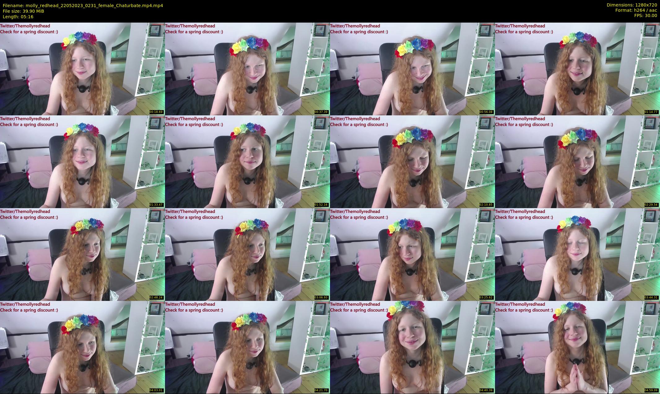 molly_redhead — 6 minute Chaturbate female cam show recording, 720p, May 22, 2023