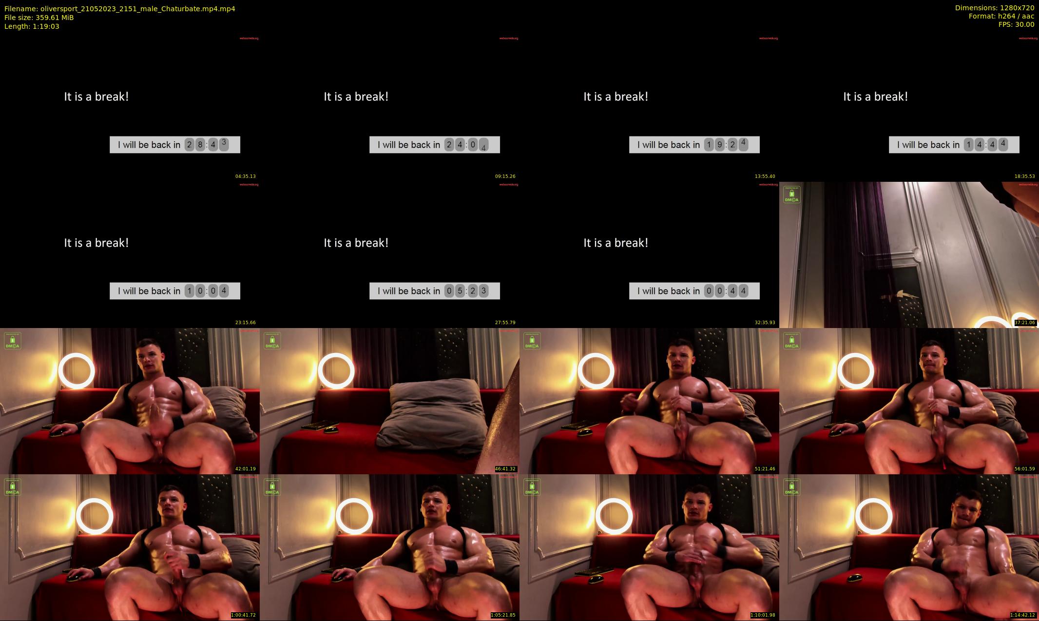 oliversport — 80 minute Chaturbate male cam show recording, 720p, May 21, 2023