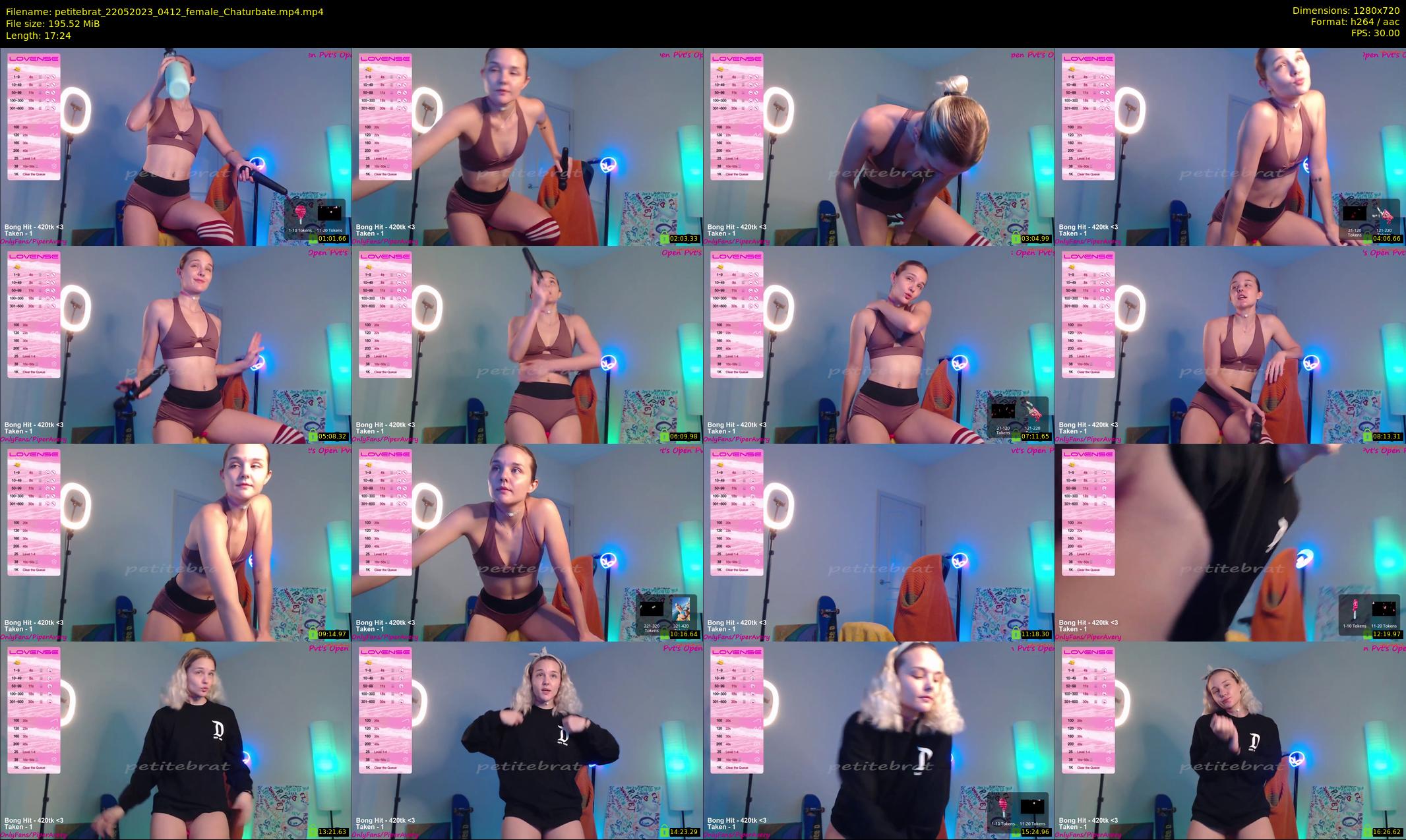 petitebrat — 18 minute Chaturbate female cam show recording, 720p, May 22, 2023