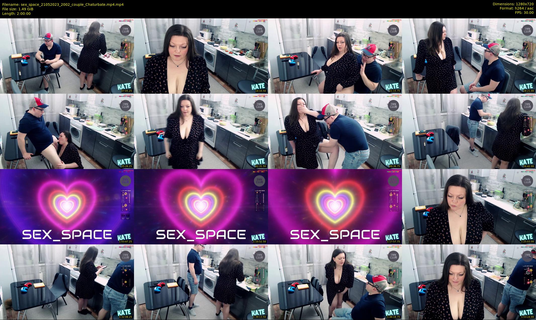 sex_space — 120 minute Chaturbate couple cam show recording, 720p, May 21, 2023