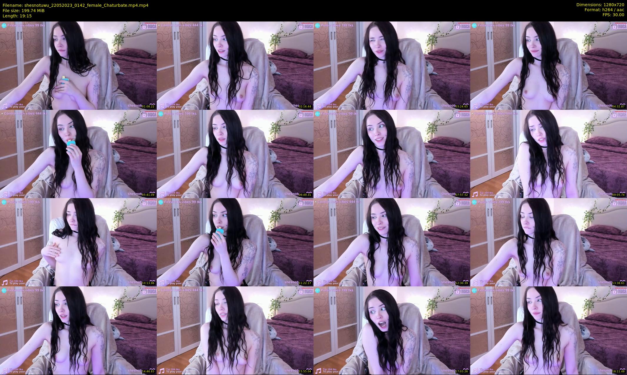 shesnotuwu — 20 minute Chaturbate female cam show recording, 720p, May 22, 2023