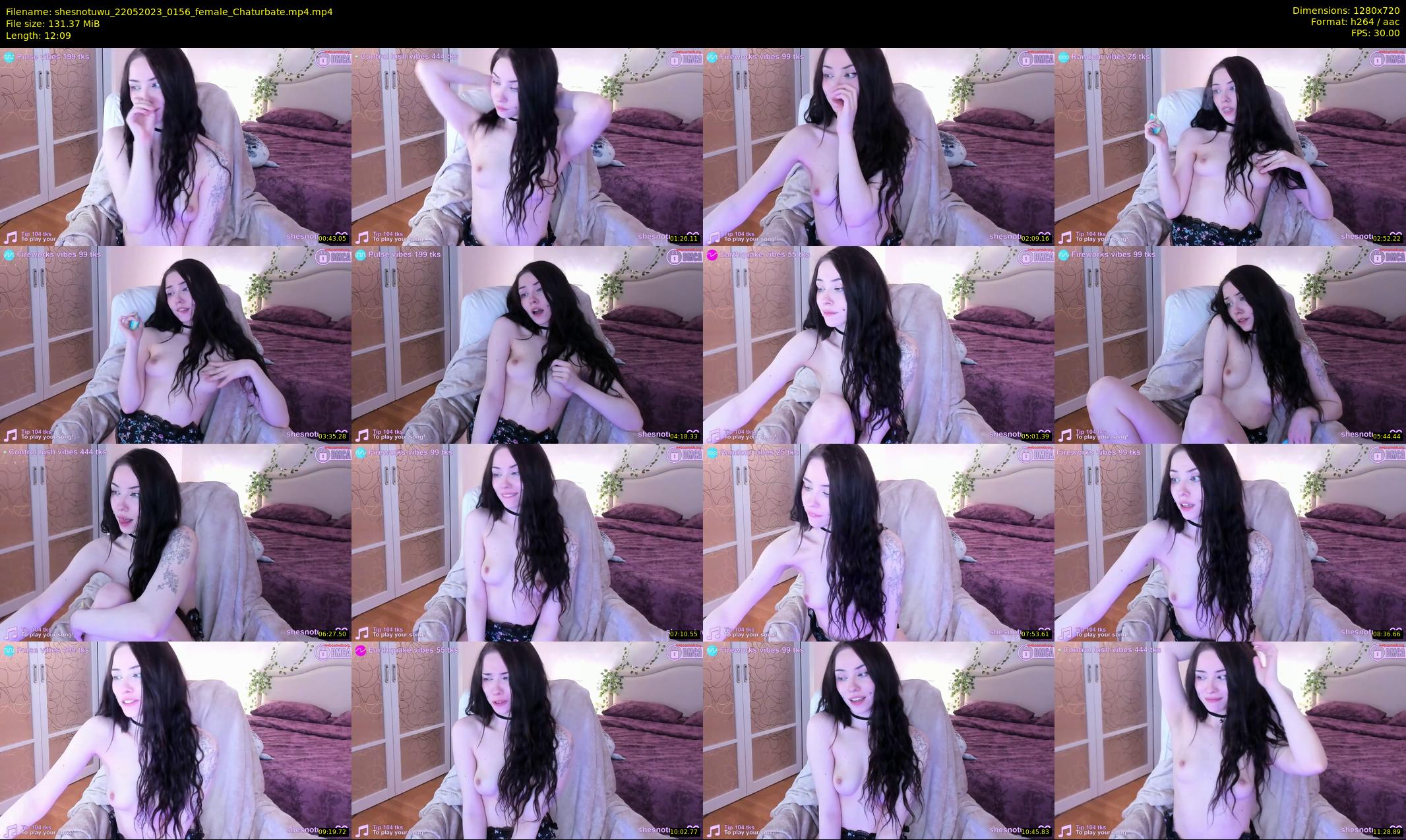 shesnotuwu — 13 minute Chaturbate female cam show recording, 720p, May 22, 2023