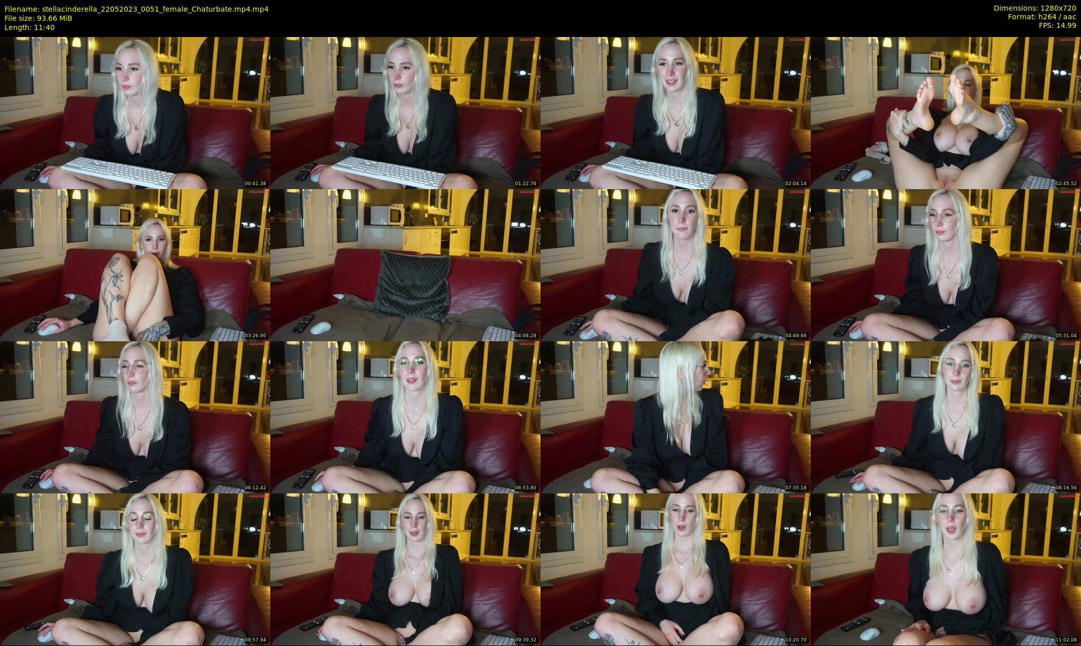 stellacinderella — 12 minute Chaturbate female cam show recording, 720p, May 22, 2023