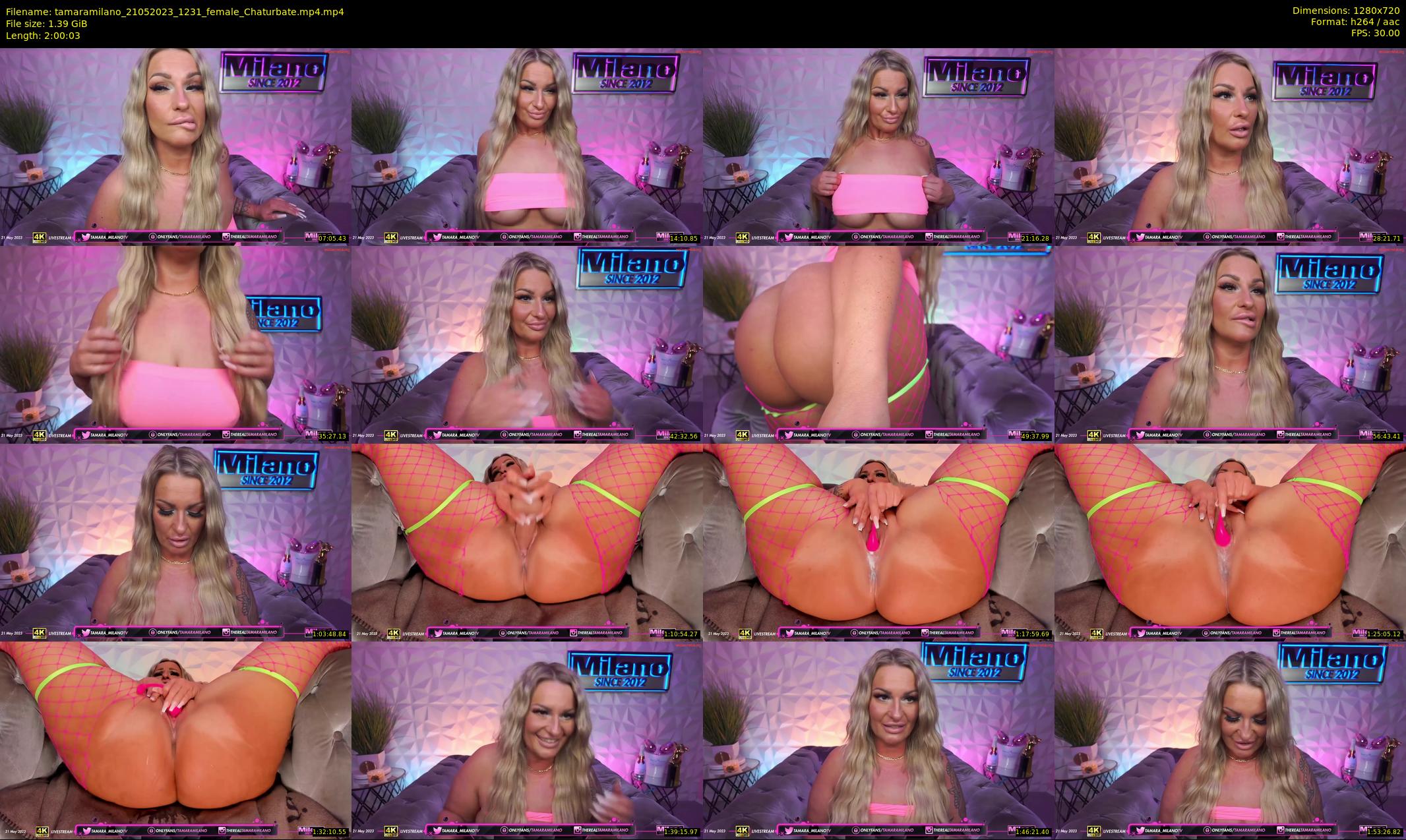tamaramilano — 121 minute Chaturbate female cam show recording, 720p, May 21, 2023