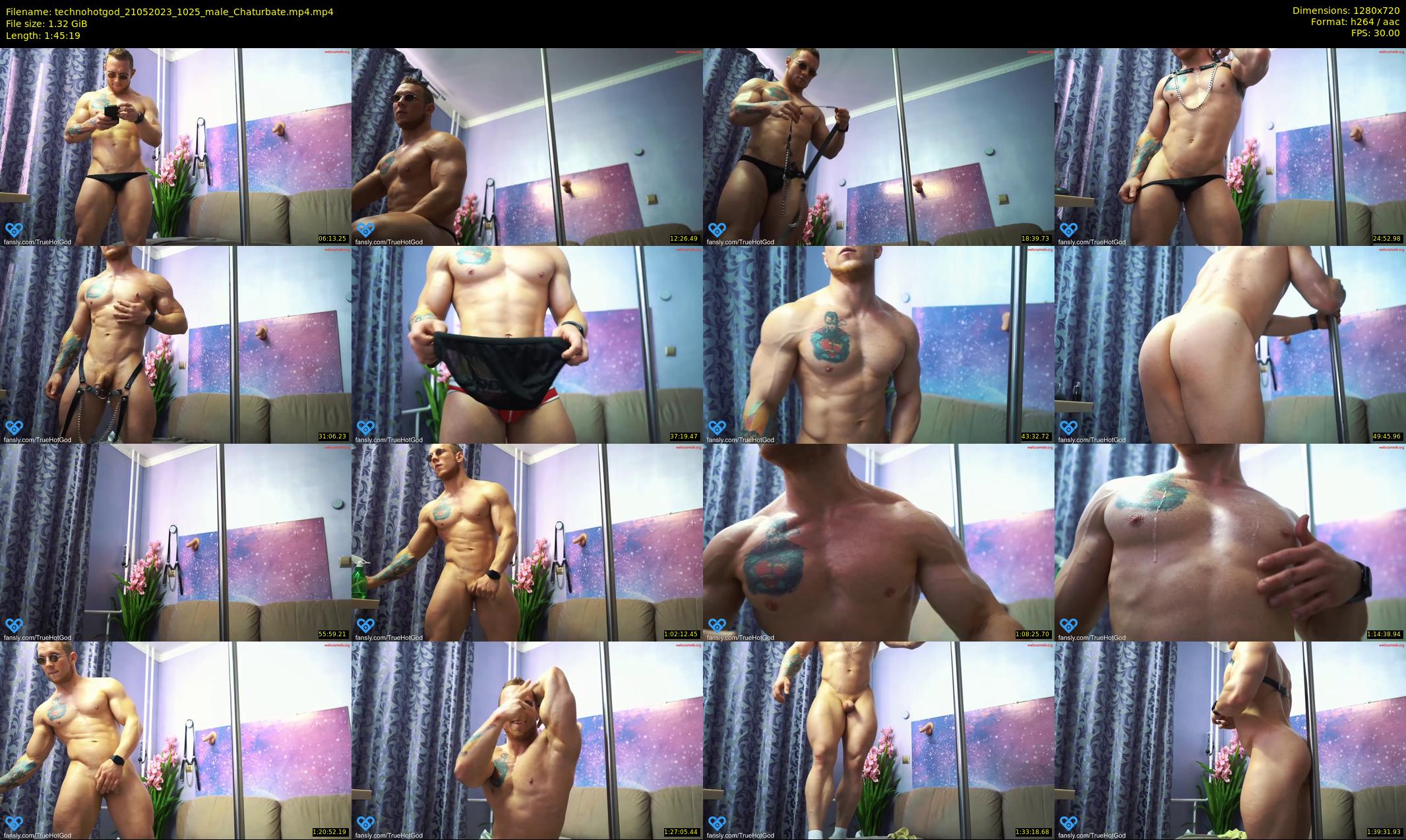 technohotgod — 106 minute Chaturbate male cam show recording, 720p, May 21, 2023