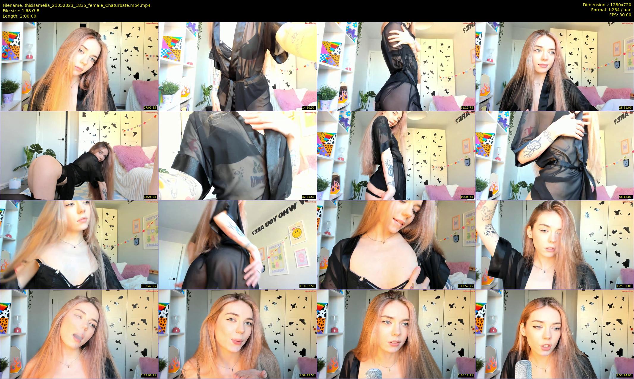 thisisamelia — 120 minute Chaturbate female cam show recording, 720p, May 21, 2023