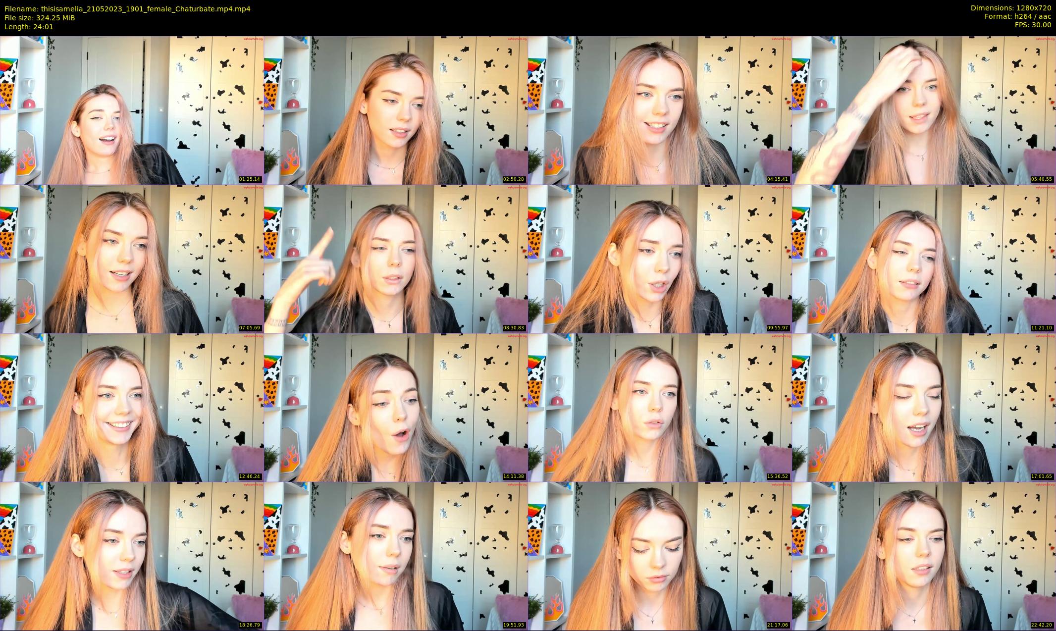thisisamelia — 25 minute Chaturbate female cam show recording, 720p, May 21, 2023