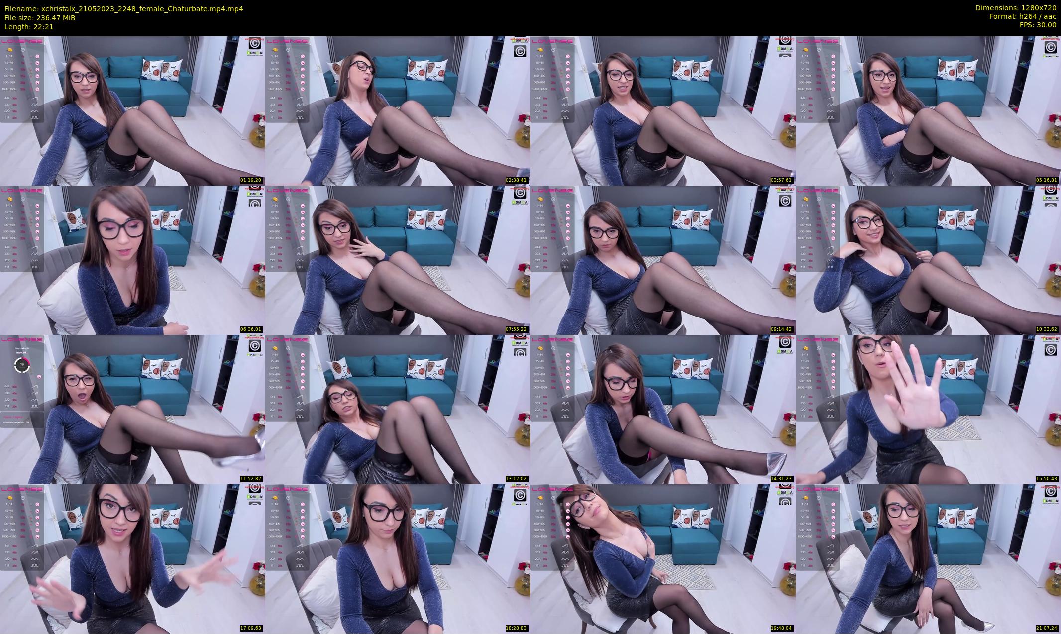 xchristalx — 23 minute Chaturbate female cam show recording, 720p, May 21, 2023