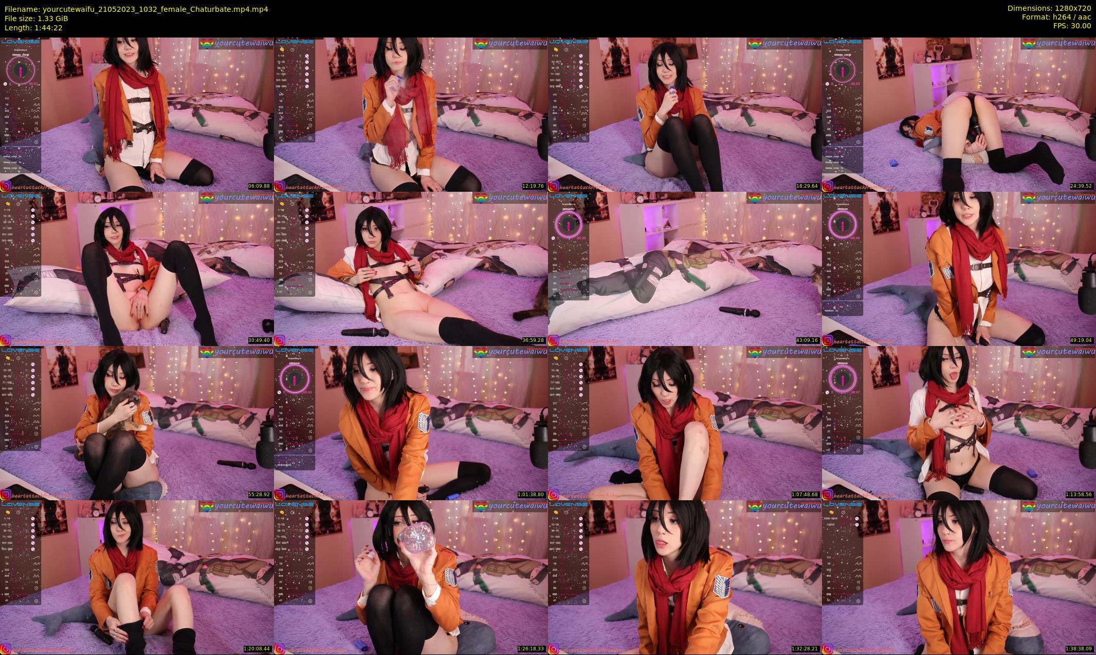 yourcutewaifu — 105 minute Chaturbate female cam show recording, 720p, May 21, 2023