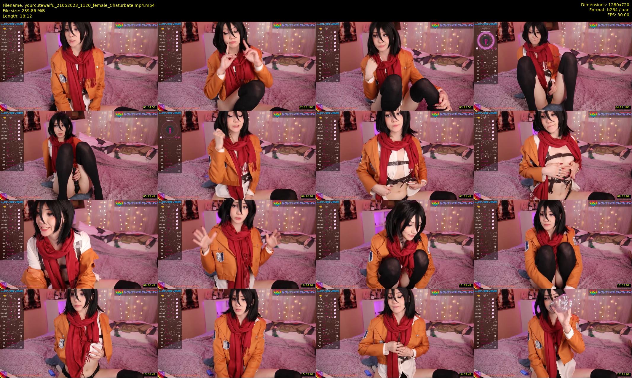 yourcutewaifu — 19 minute Chaturbate female cam show recording, 720p, May 21, 2023