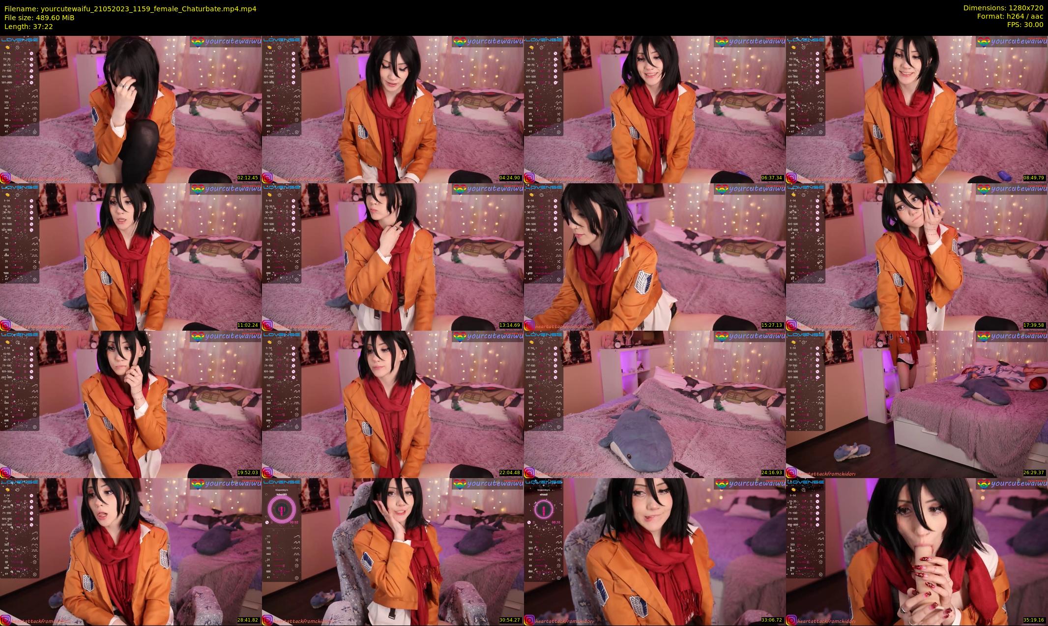 yourcutewaifu — 38 minute Chaturbate female cam show recording, 720p, May 21, 2023