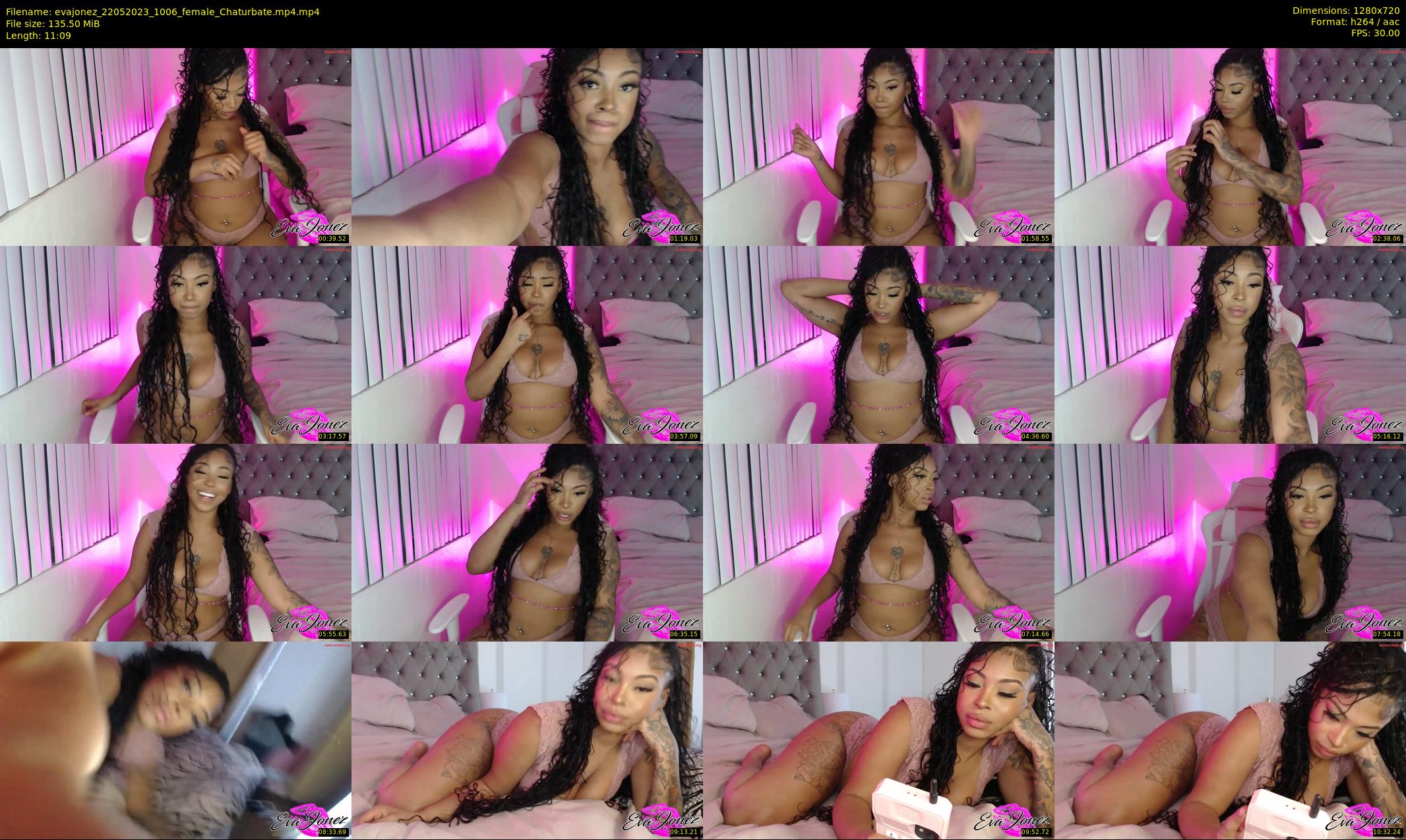 evajonez — 12 minute Chaturbate female cam show recording, 720p, May 22, 2023