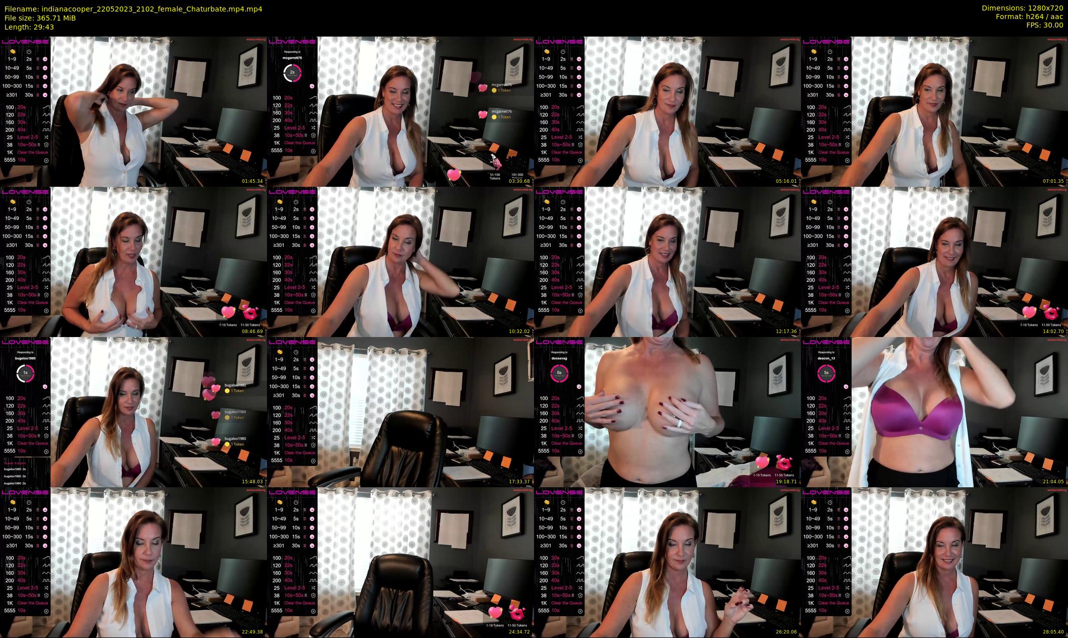 indianacooper — 30 minute Chaturbate female cam show recording, 720p, May 22, 2023