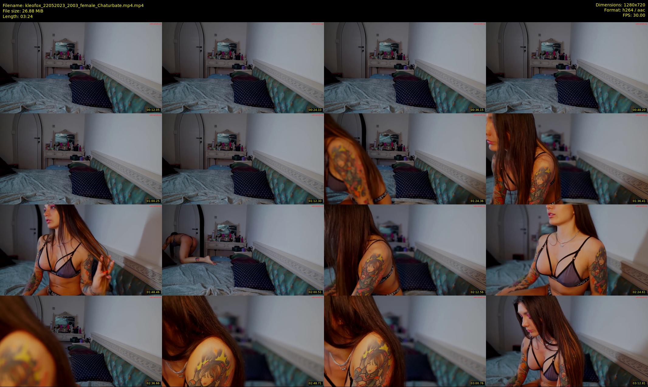 kleofox — 4 minute Chaturbate female cam show recording, 720p, May 22, 2023