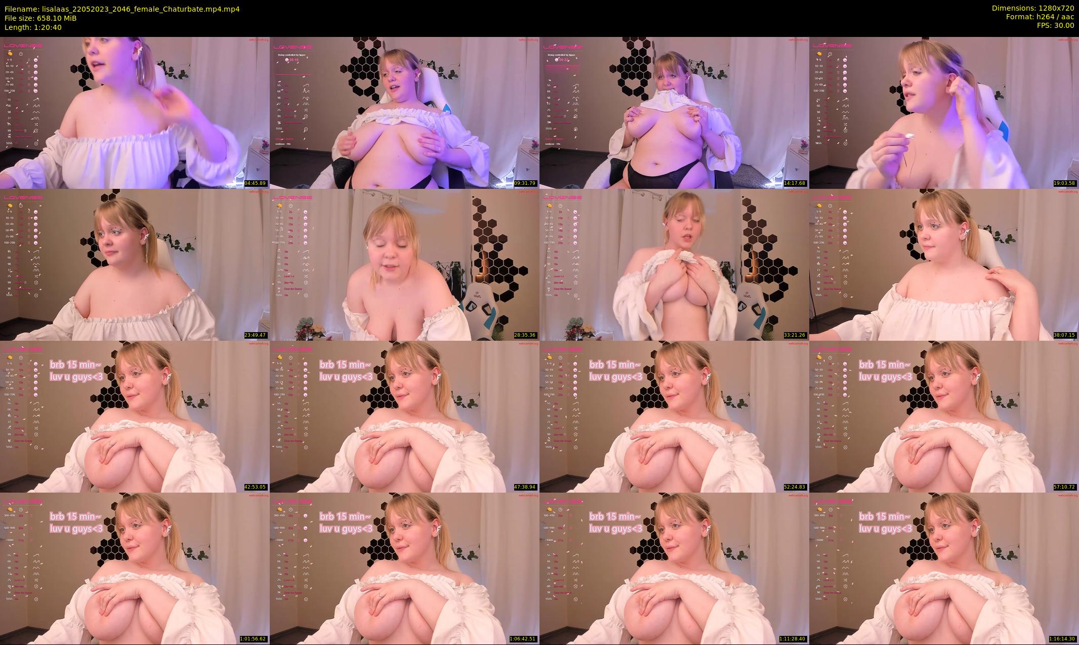lisalaas — 81 minute Chaturbate female cam show recording, 720p, May 22, 2023