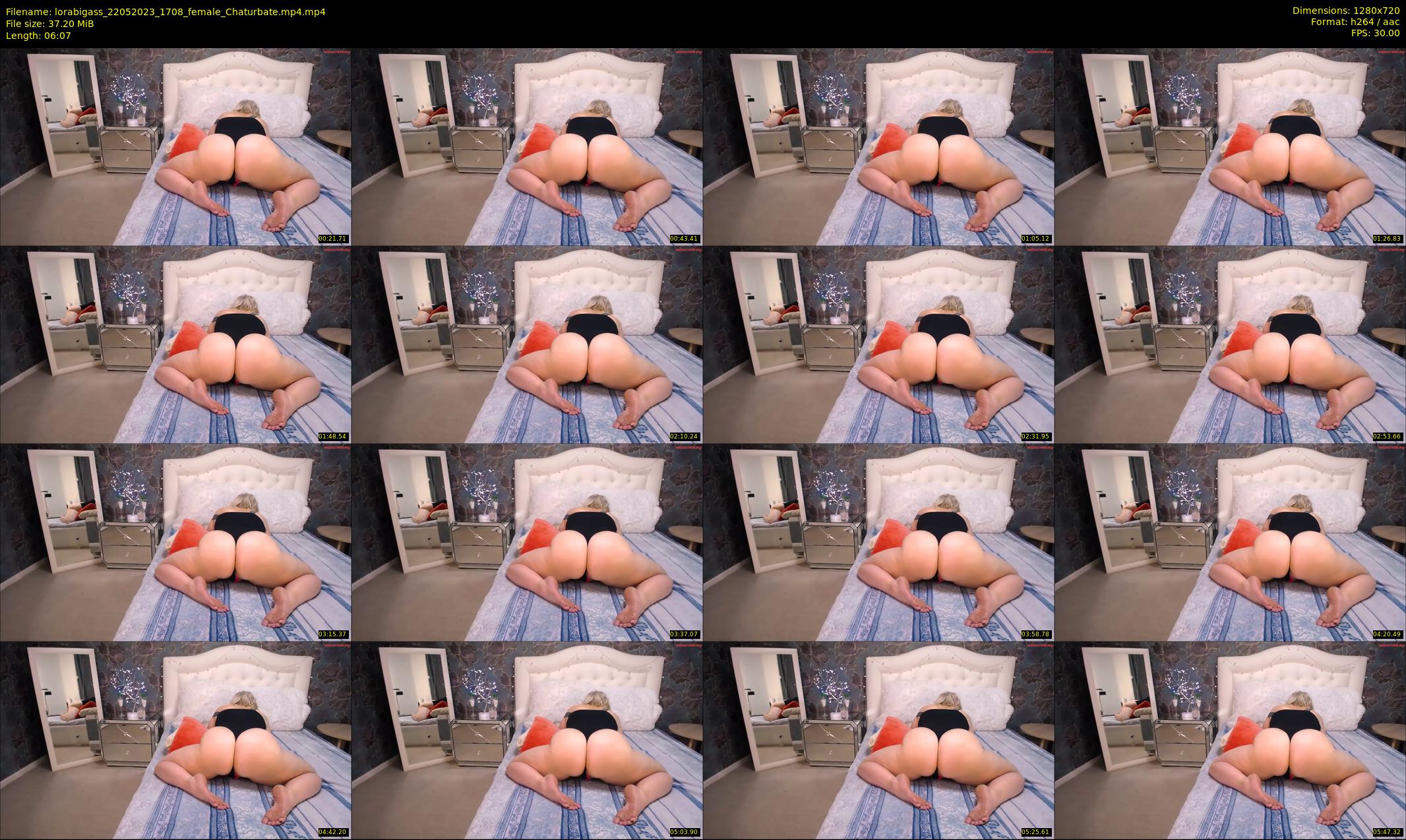 lorabigass — 7 minute Chaturbate female cam show recording, 720p, May 22, 2023