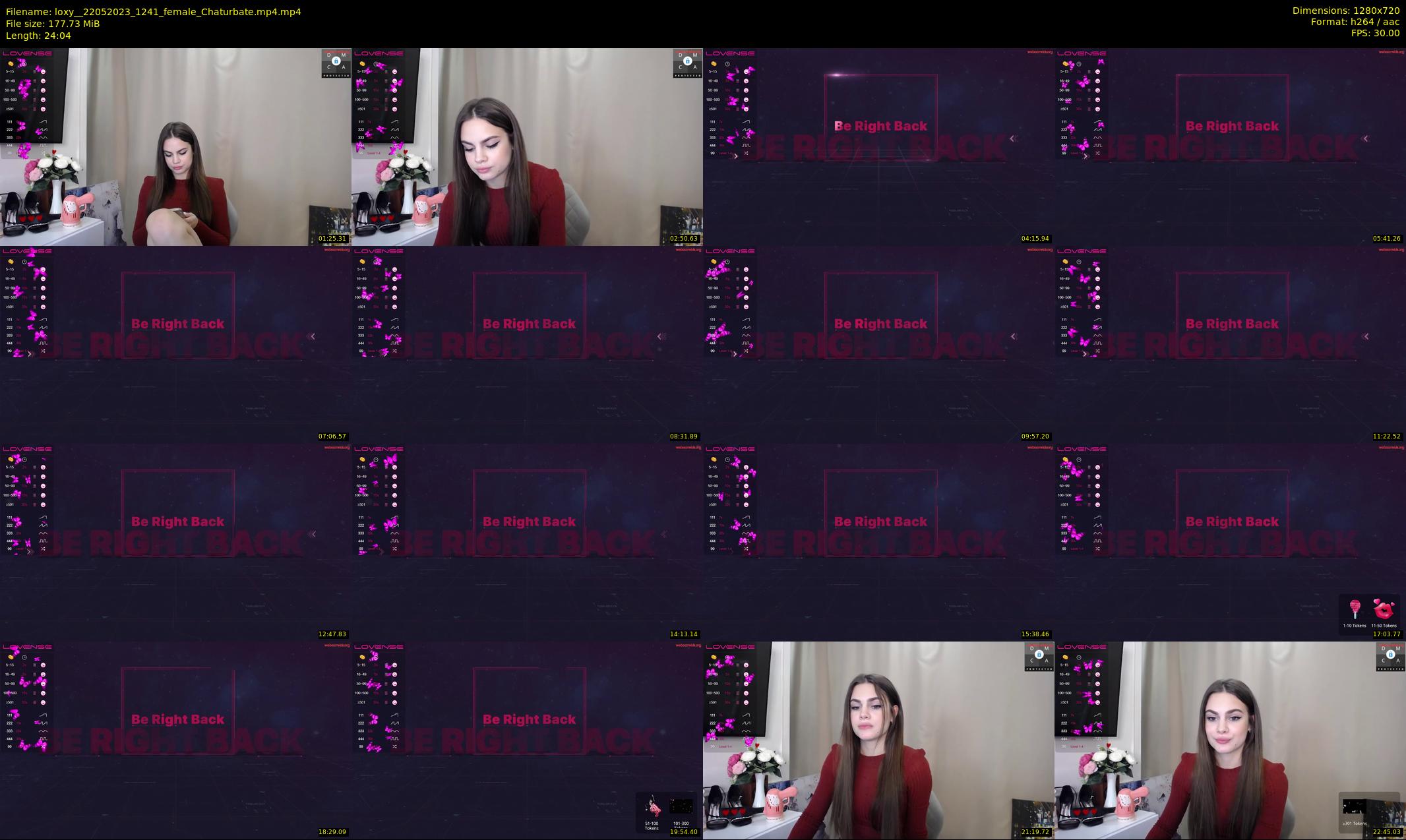 loxy_ — 25 minute Chaturbate female cam show recording, 720p, May 22, 2023