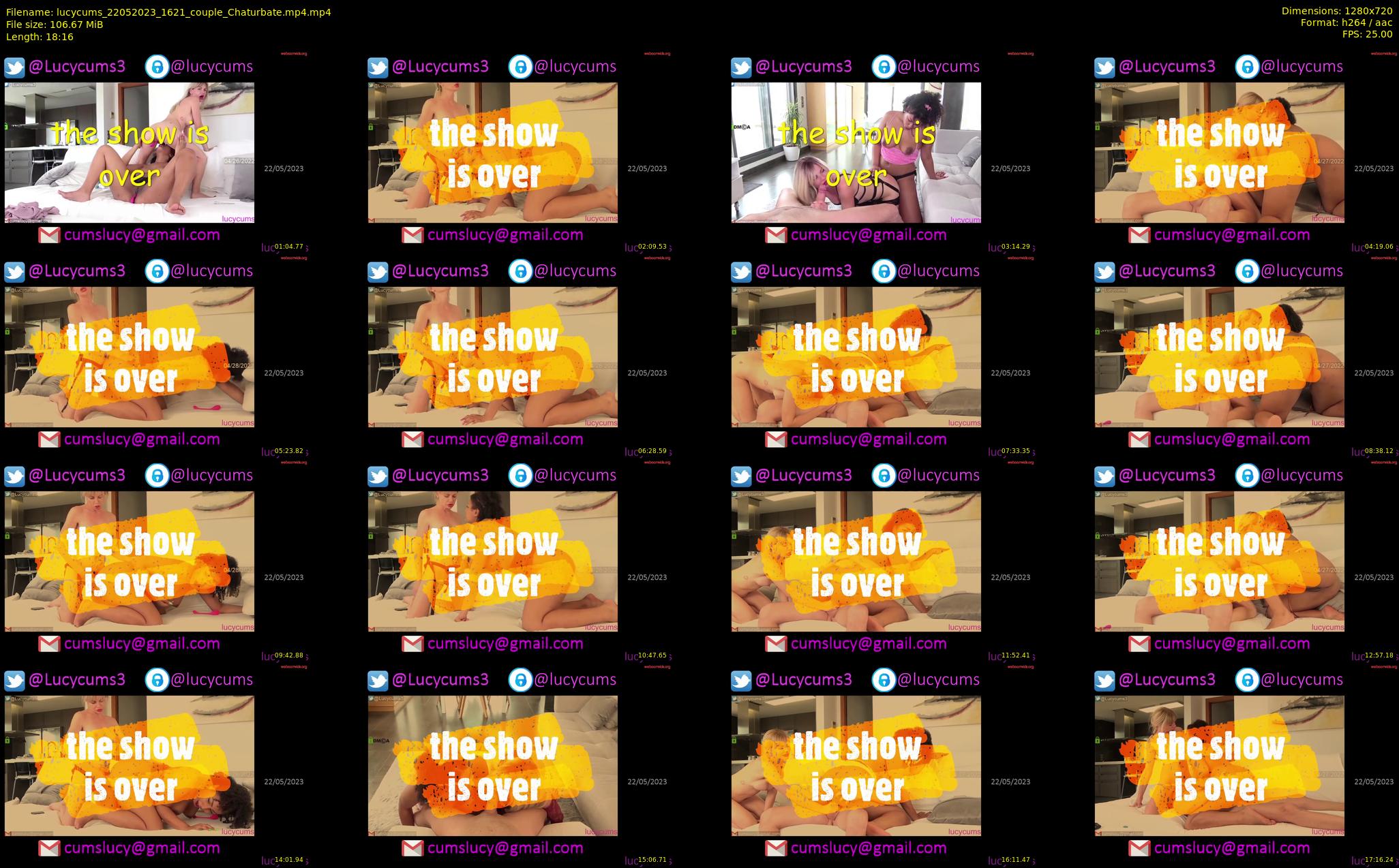 lucycums — 19 minute Chaturbate couple cam show recording, 720p, May 22, 2023