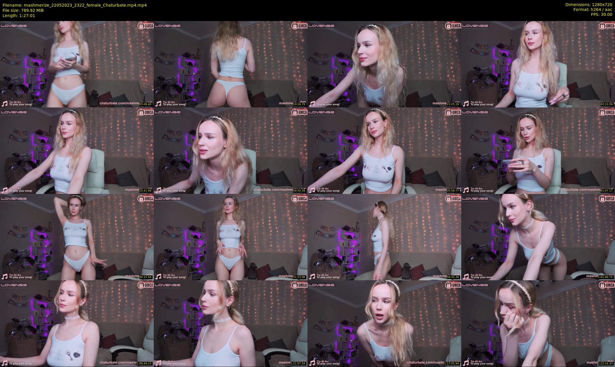 mashmerize — 88 minute Chaturbate female cam show recording, 720p, May 22, 2023