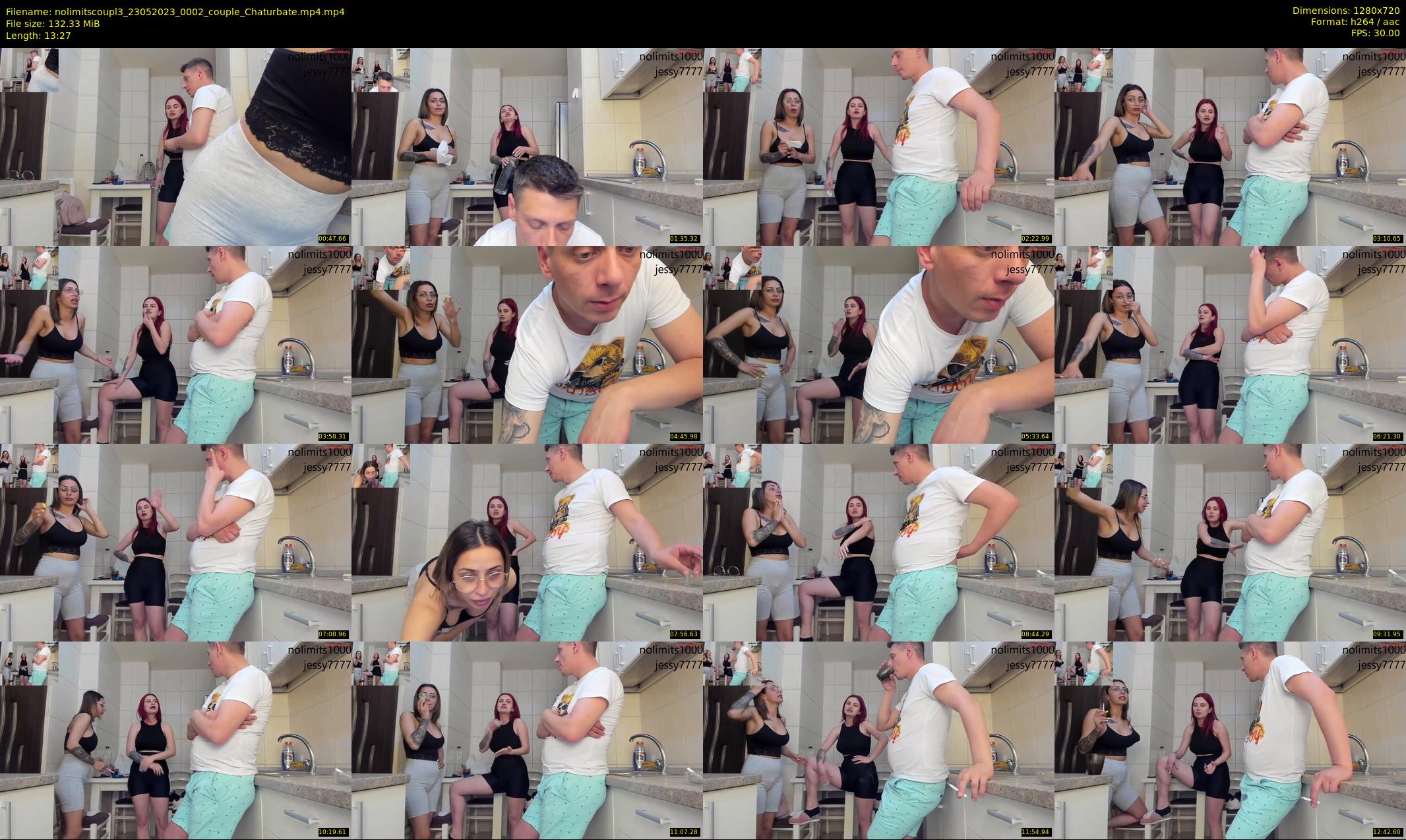 nolimitscoupl3 — 14 minute Chaturbate couple cam show recording, 720p, May 23, 2023