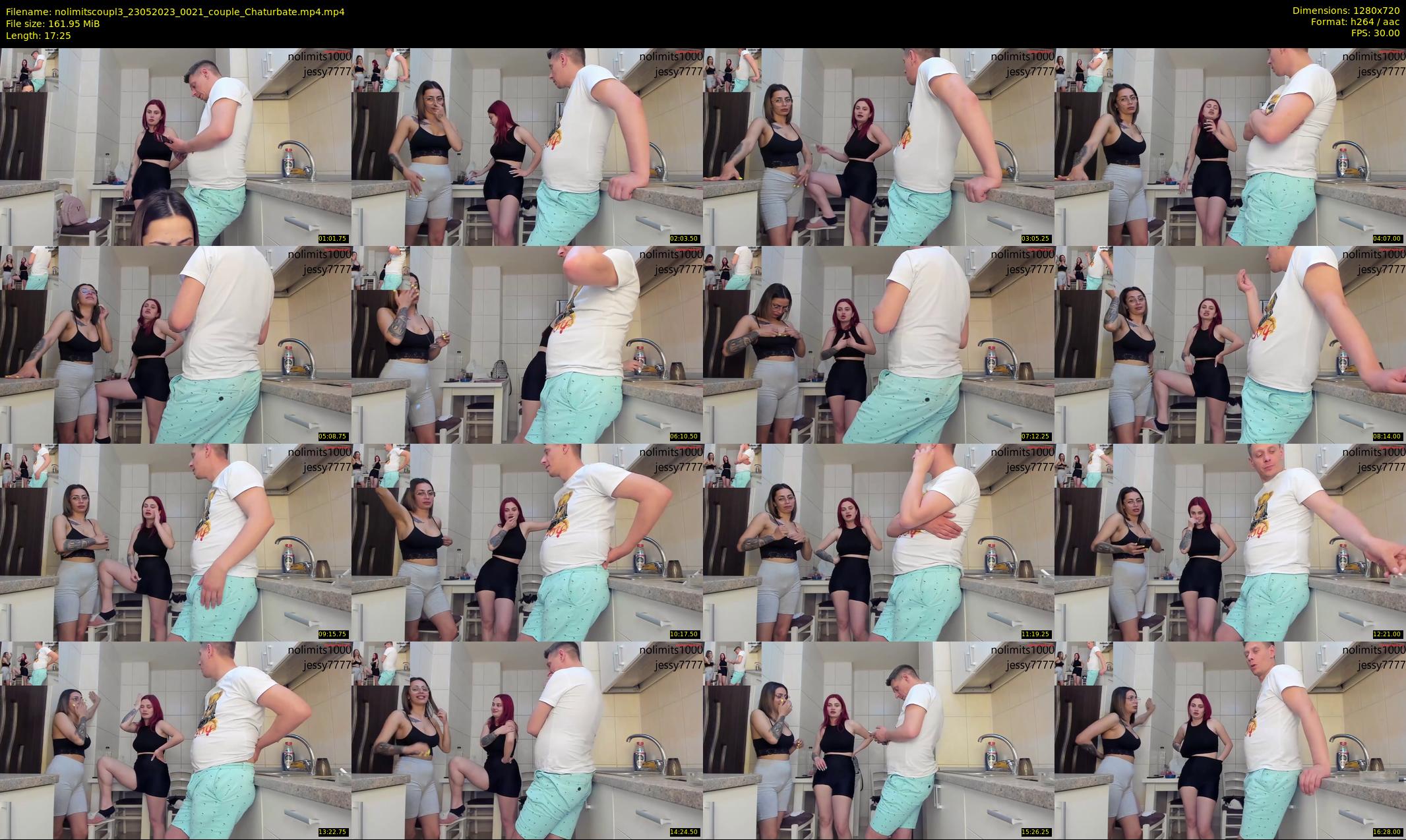 nolimitscoupl3 — 18 minute Chaturbate couple cam show recording, 720p, May 23, 2023