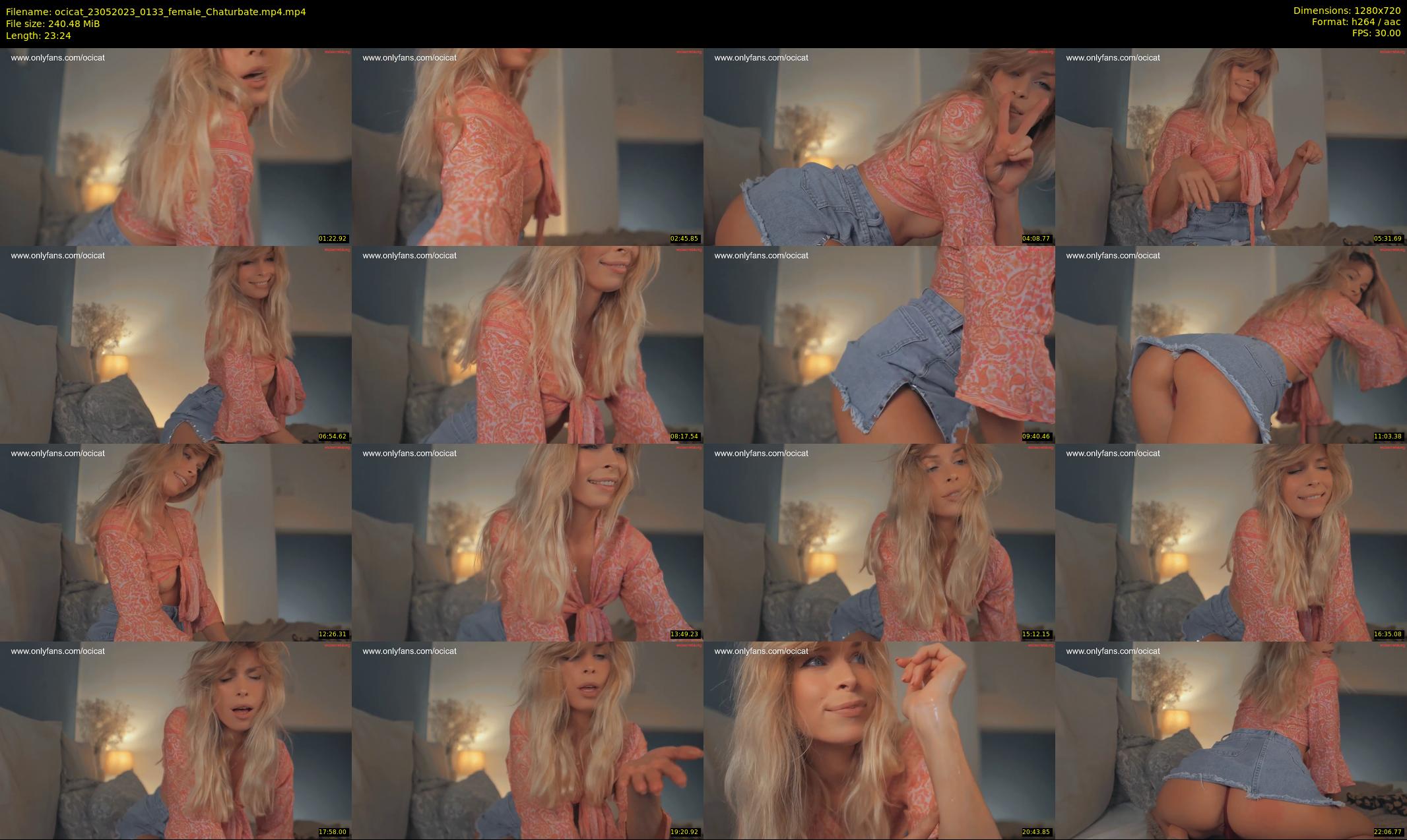 ocicat — 24 minute Chaturbate female cam show recording, 720p, May 23, 2023