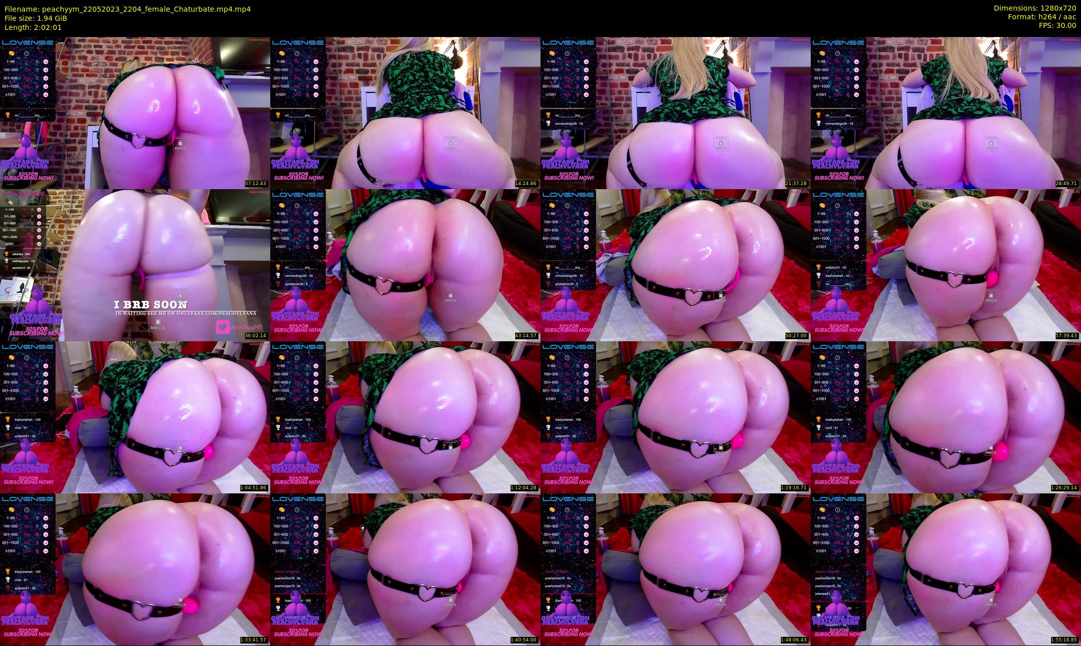 peachyym — 123 minute Chaturbate female cam show recording, 720p, May 22, 2023