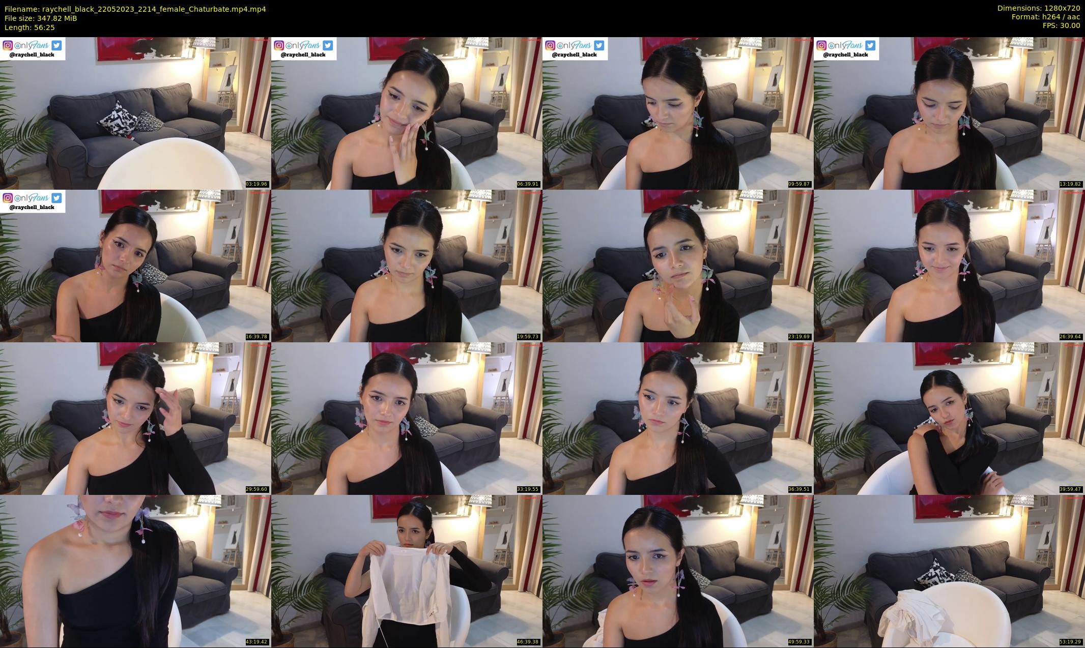 raychell_black — 57 minute Chaturbate female cam show recording, 720p, May 22, 2023