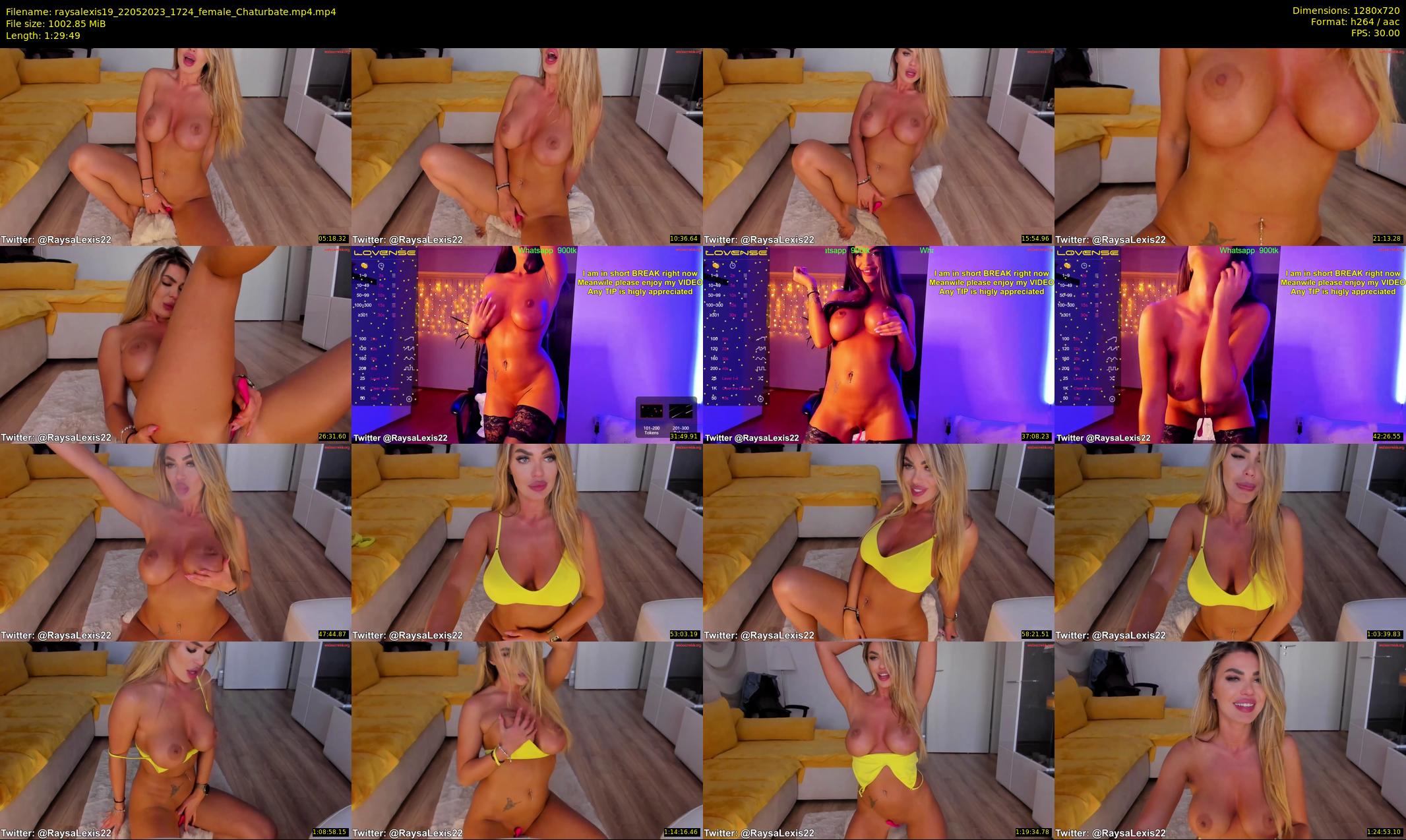 raysalexis19 — 90 minute Chaturbate female cam show recording, 720p, May 22, 2023