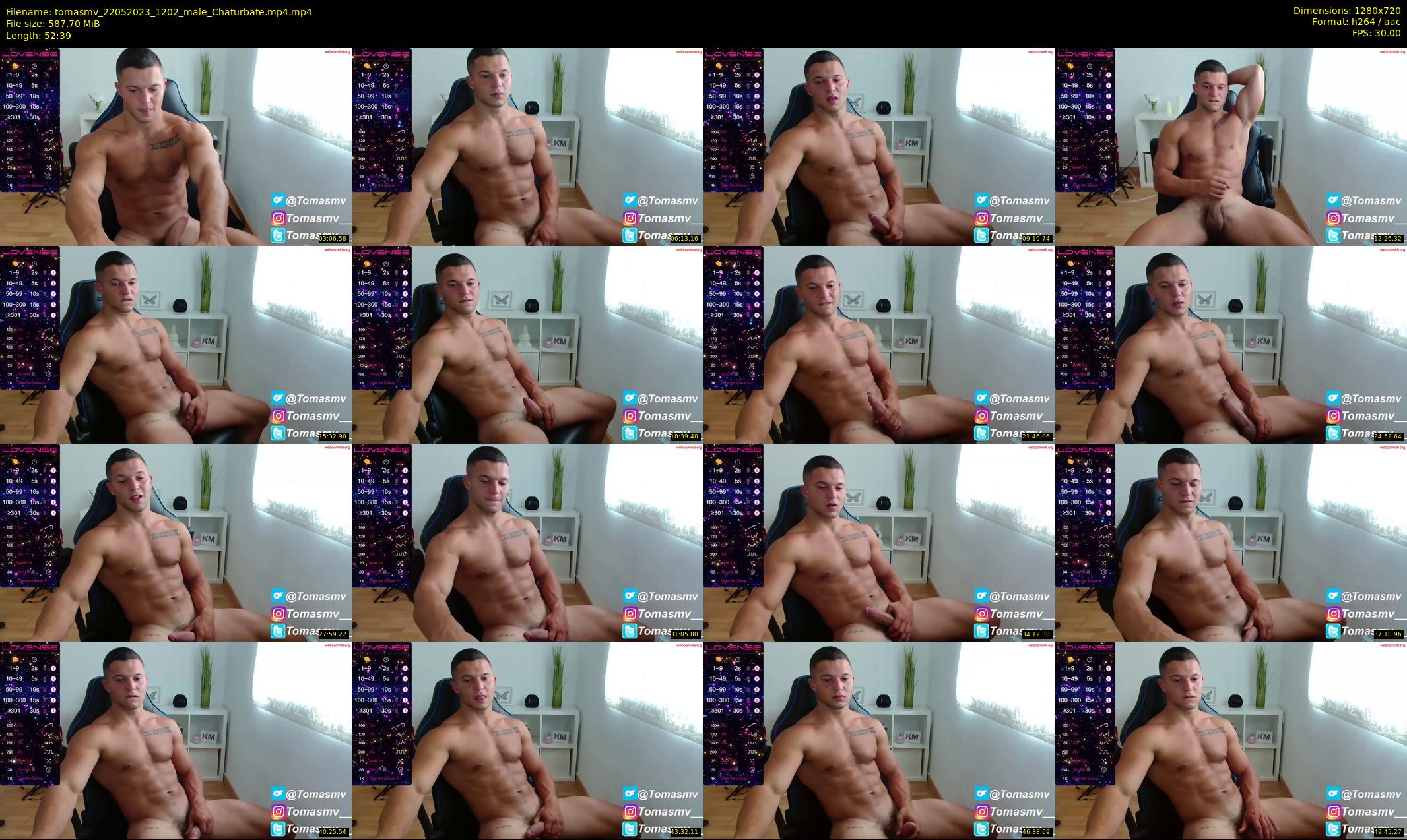 tomasmv — 53 minute Chaturbate male cam show recording, 720p, May 22, 2023