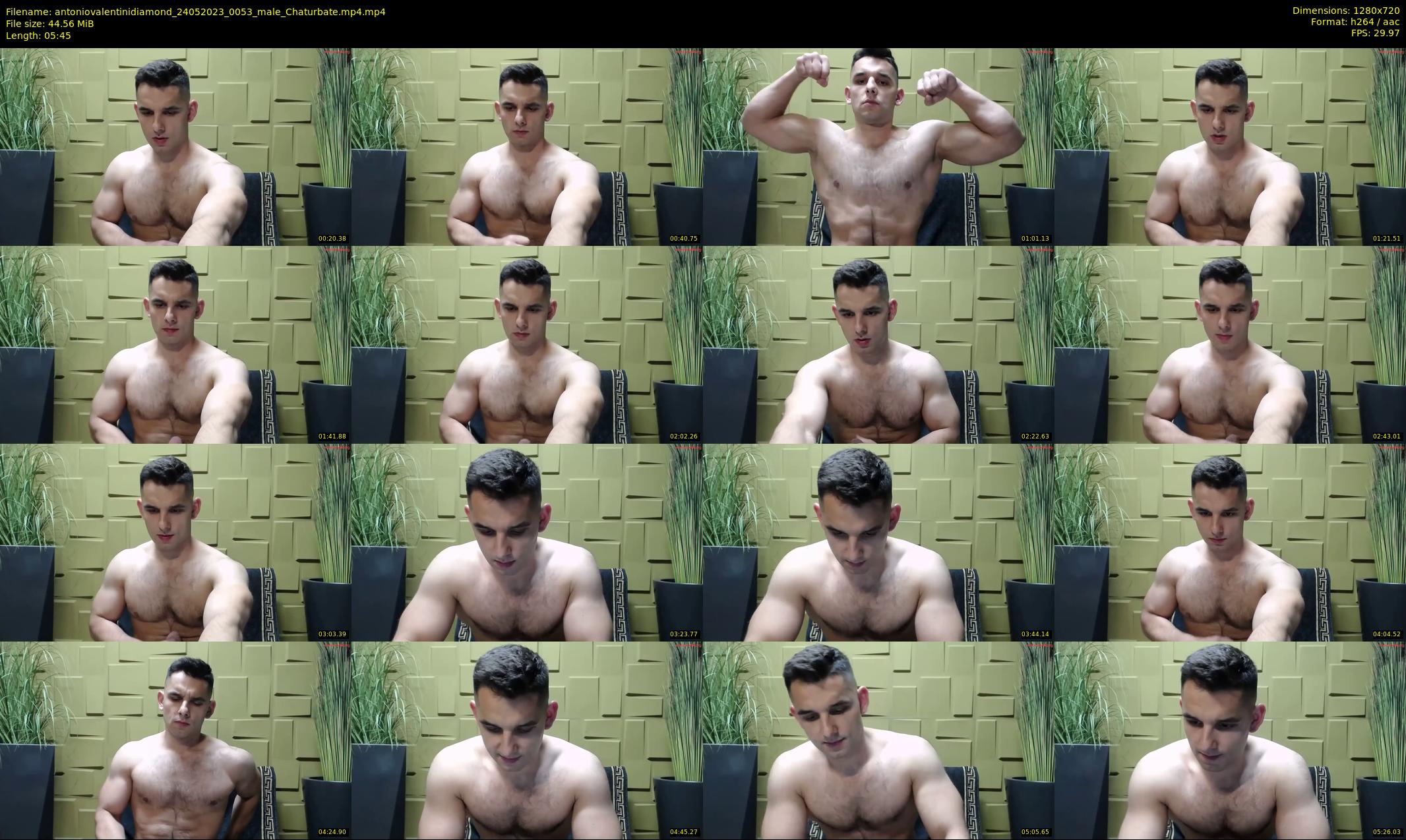 antoniovalentinidiamond — 6 minute Chaturbate male cam show recording, 720p, May 24, 2023