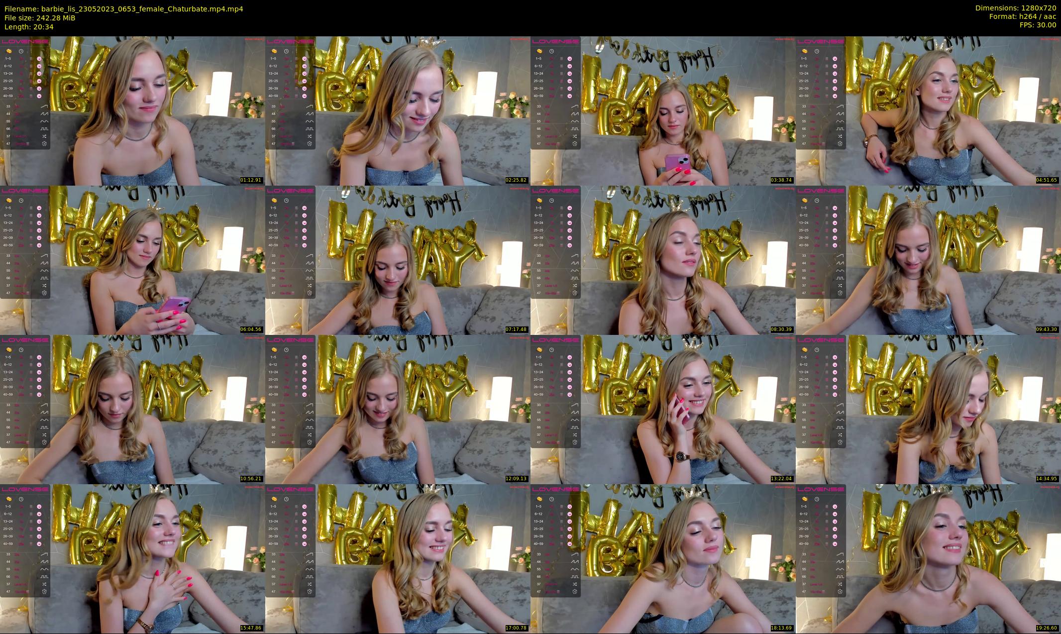 barbie_lis — 21 minute Chaturbate female cam show recording, 720p, May 23, 2023
