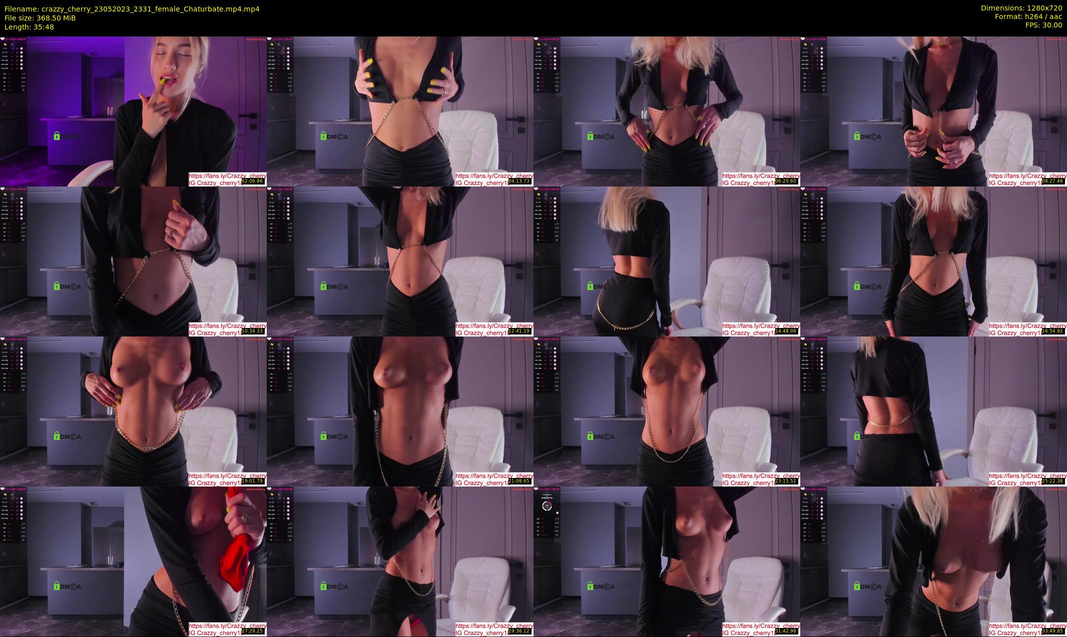 crazzy_cherry — 36 minute Chaturbate female cam show recording, 720p, May 23, 2023