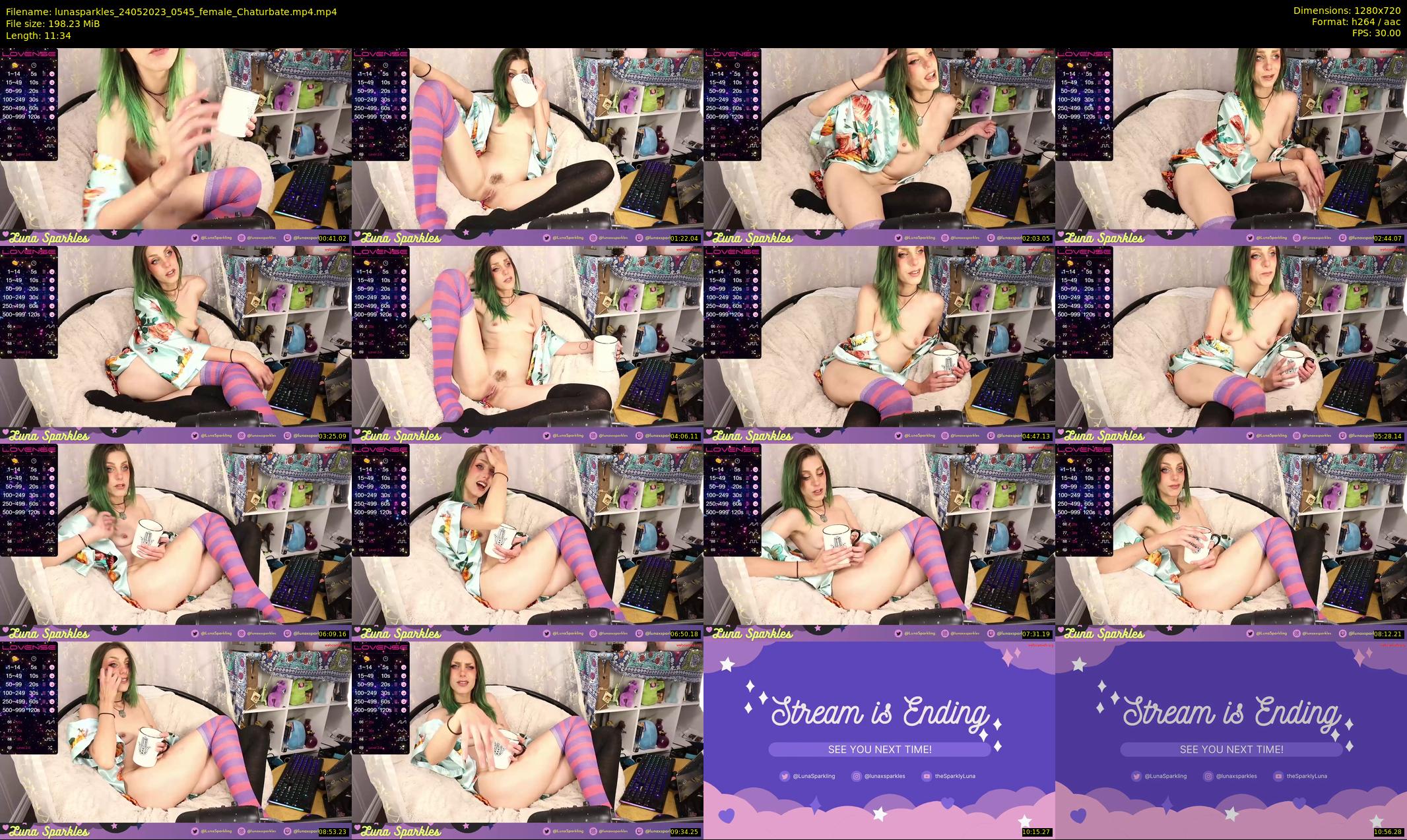 lunasparkles — 12 minute Chaturbate female cam show recording, 720p, May 24, 2023