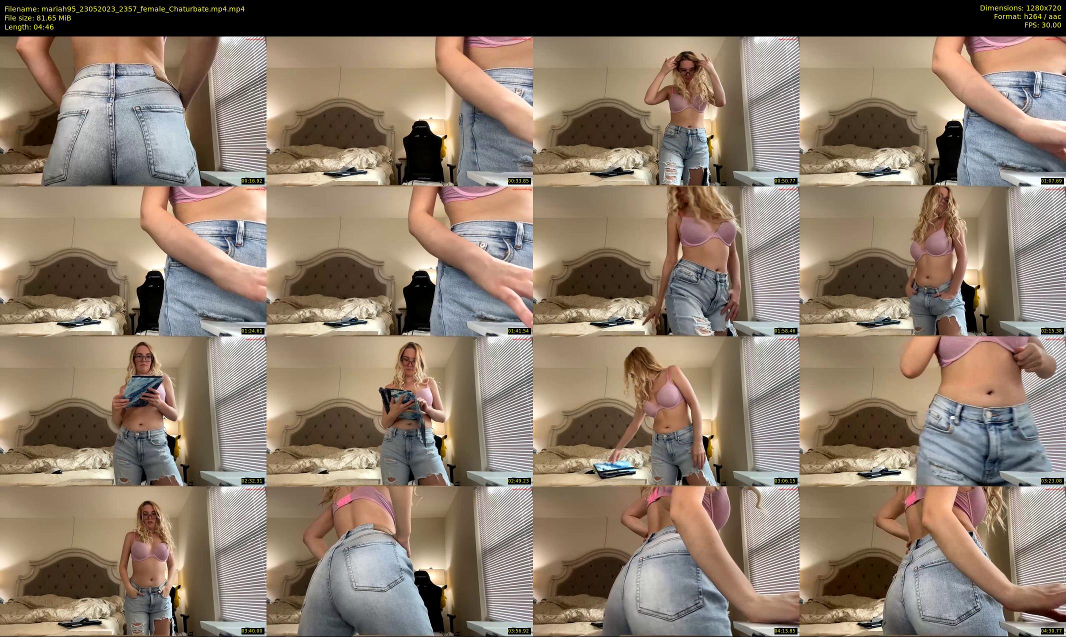 mariah95 — 5 minute Chaturbate female cam show recording, 720p, May 23, 2023