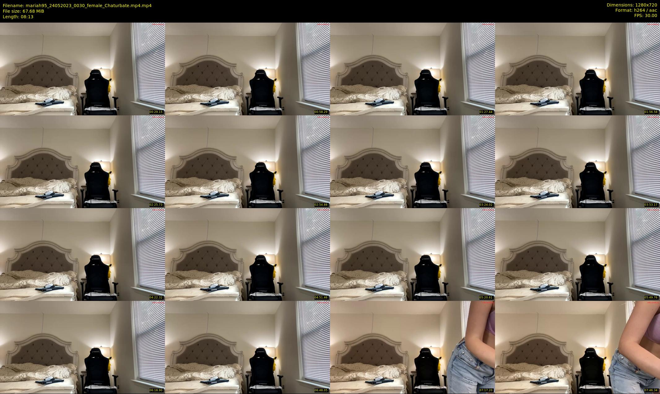 mariah95 — 9 minute Chaturbate female cam show recording, 720p, May 24, 2023