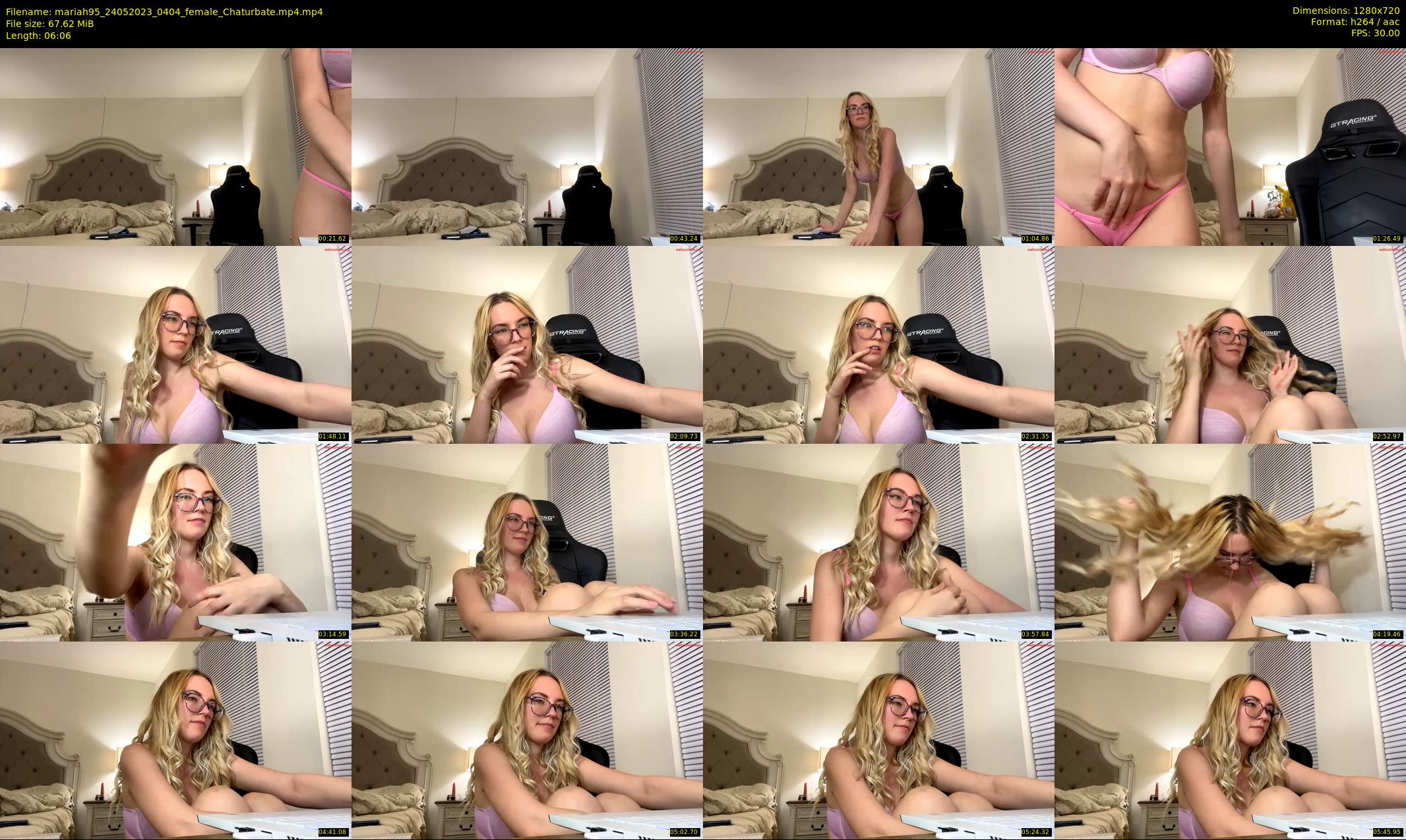 mariah95 — 7 minute Chaturbate female cam show recording, 720p, May 24, 2023