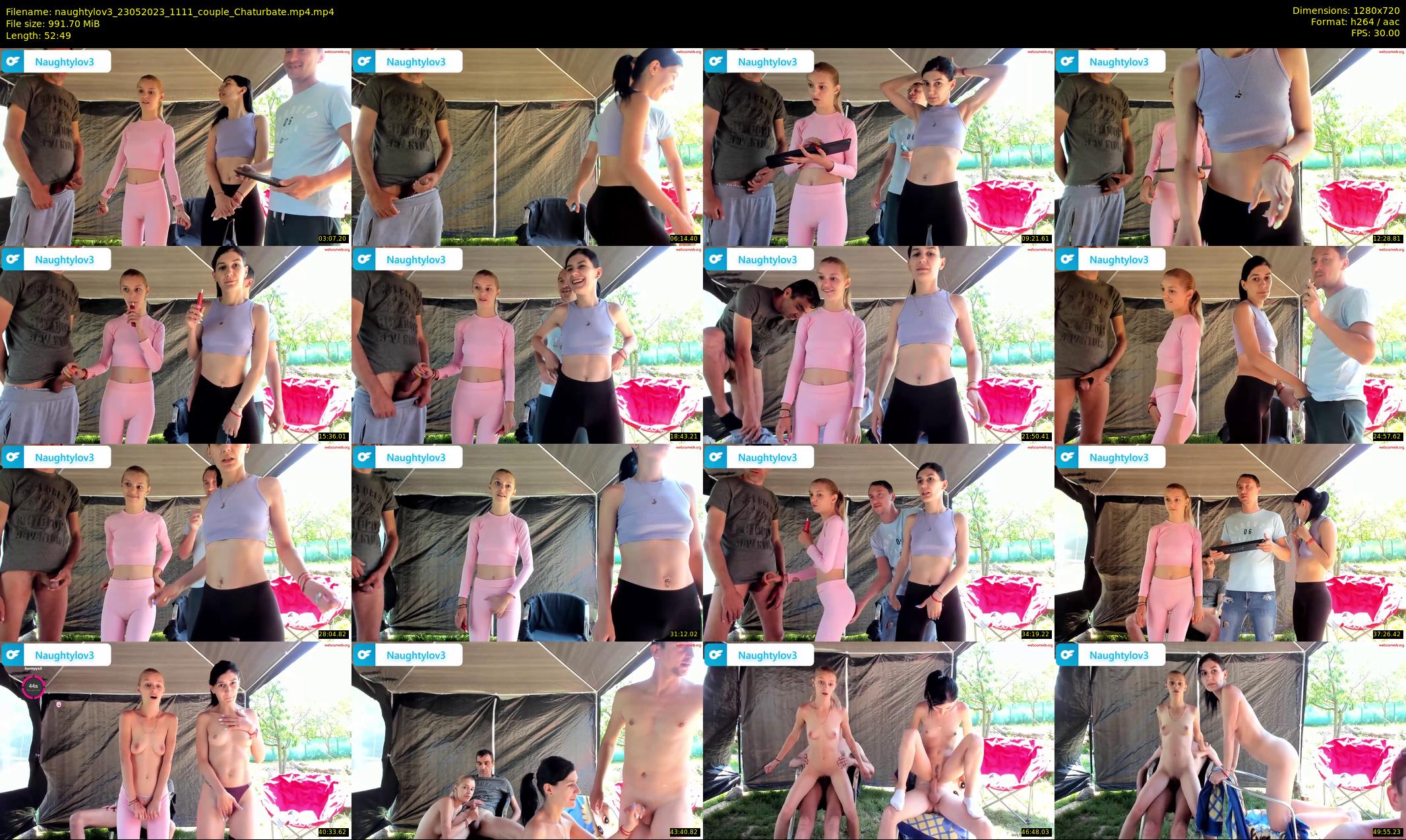 naughtylov3 — 53 minute Chaturbate couple cam show recording, 720p, May 23, 2023
