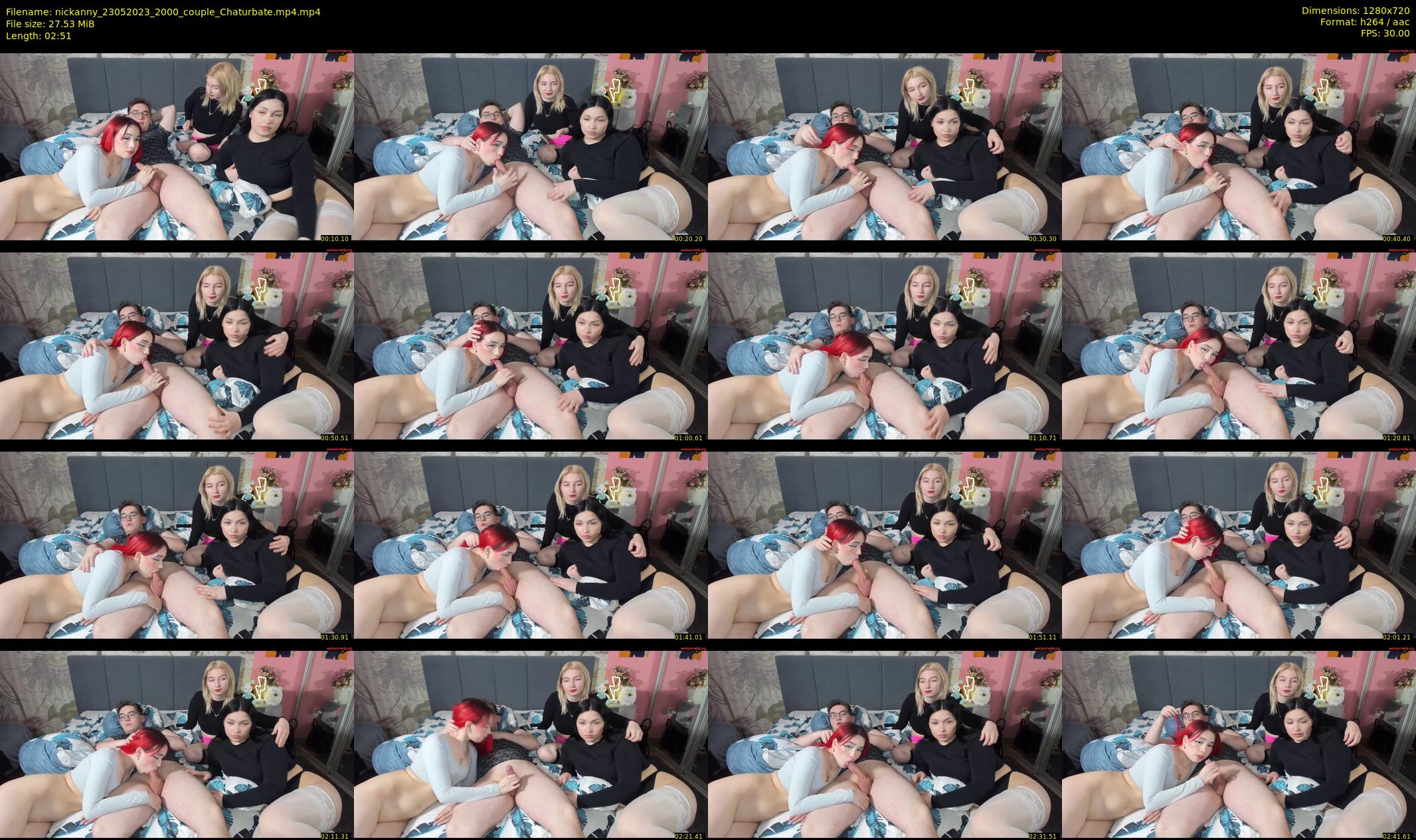 nickanny — 3 minute Chaturbate couple cam show recording, 720p, May 23, 2023