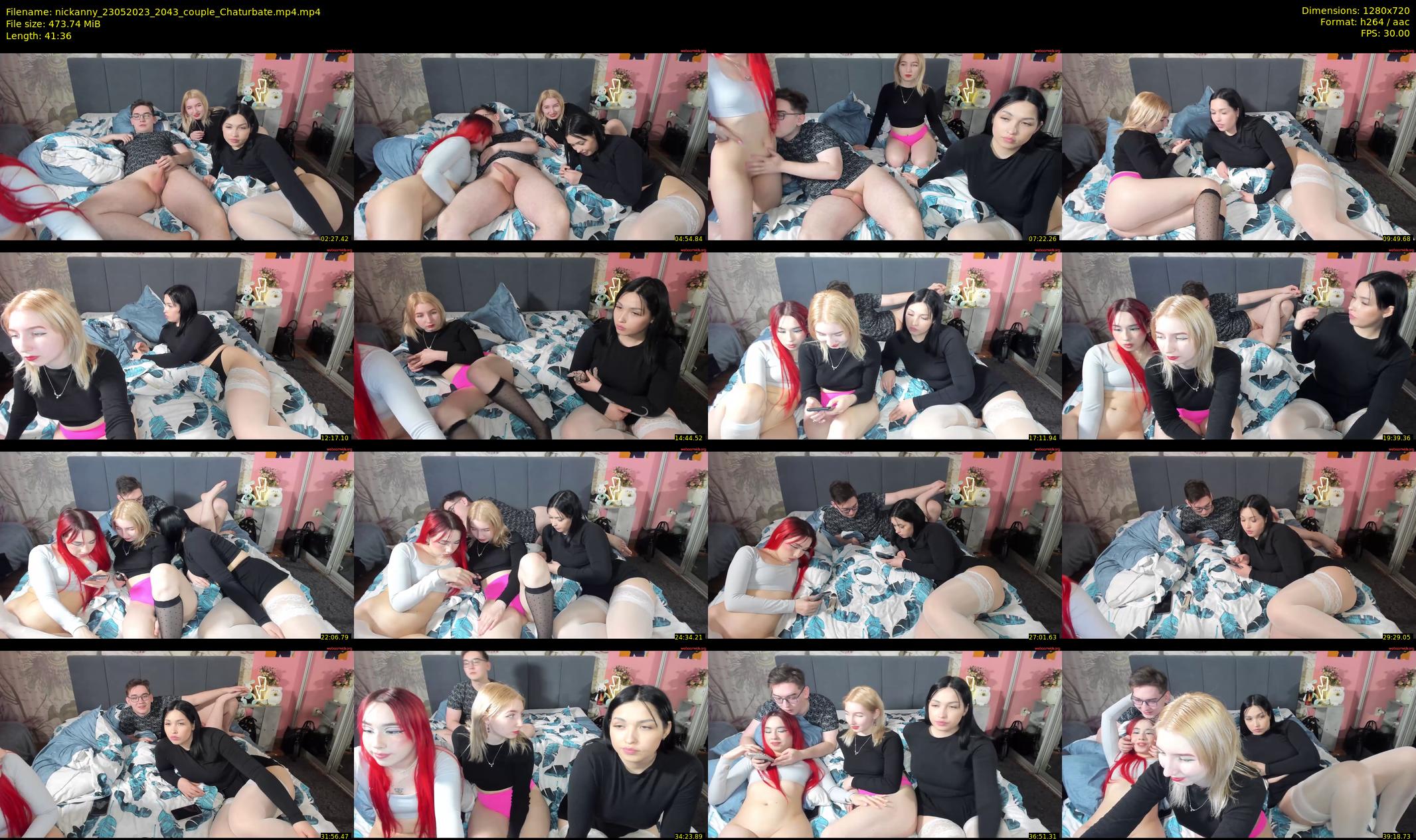 nickanny — 42 minute Chaturbate couple cam show recording, 720p, May 23, 2023