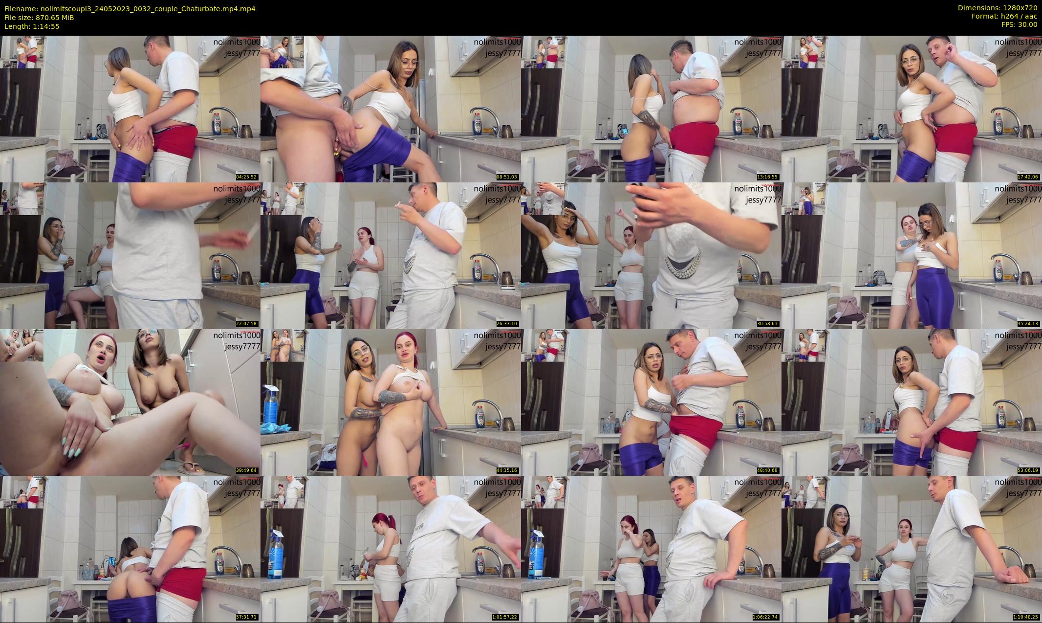 nolimitscoupl3 — 75 minute Chaturbate couple cam show recording, 720p, May 24, 2023