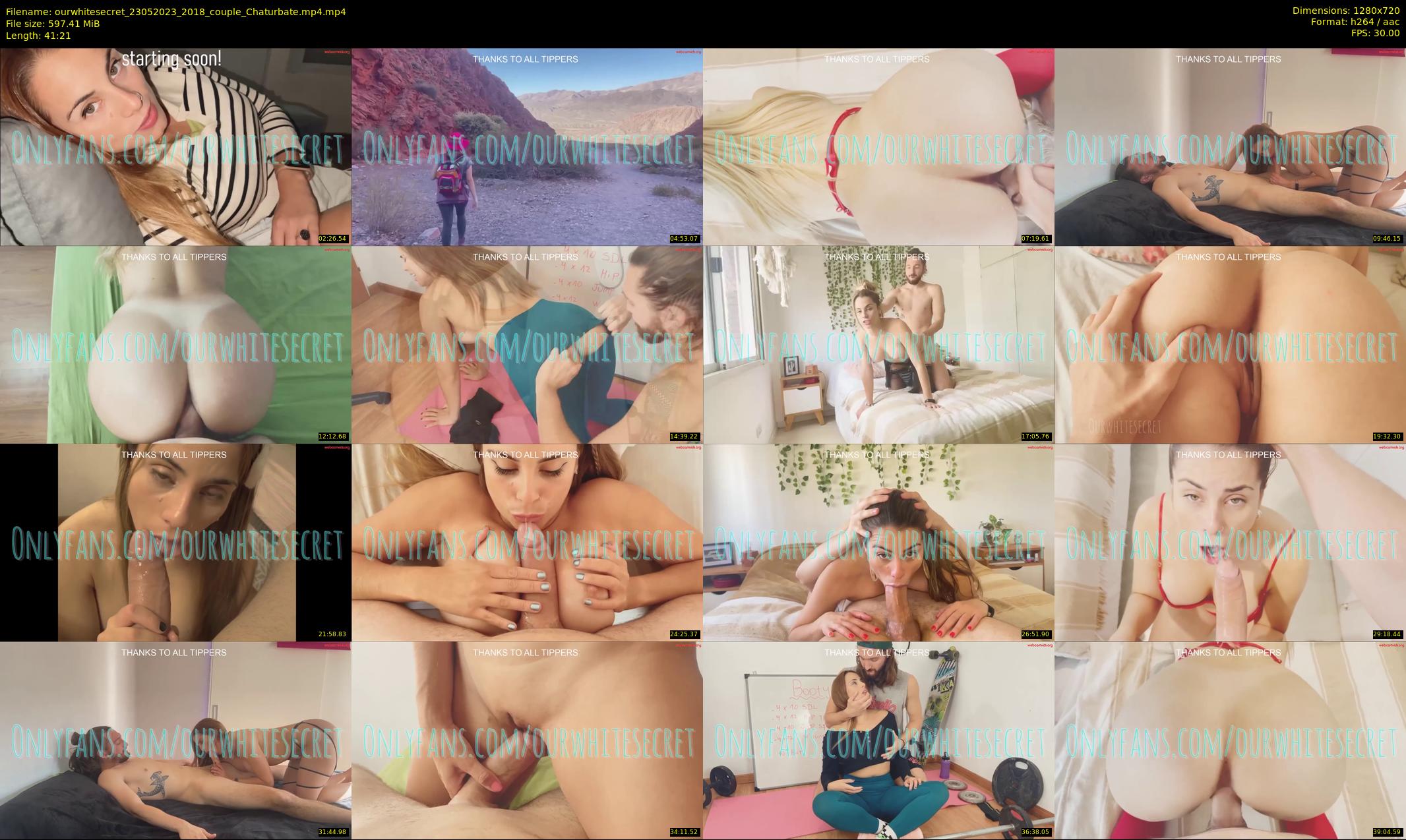 ourwhitesecret — 42 minute Chaturbate couple cam show recording, 720p, May 23, 2023