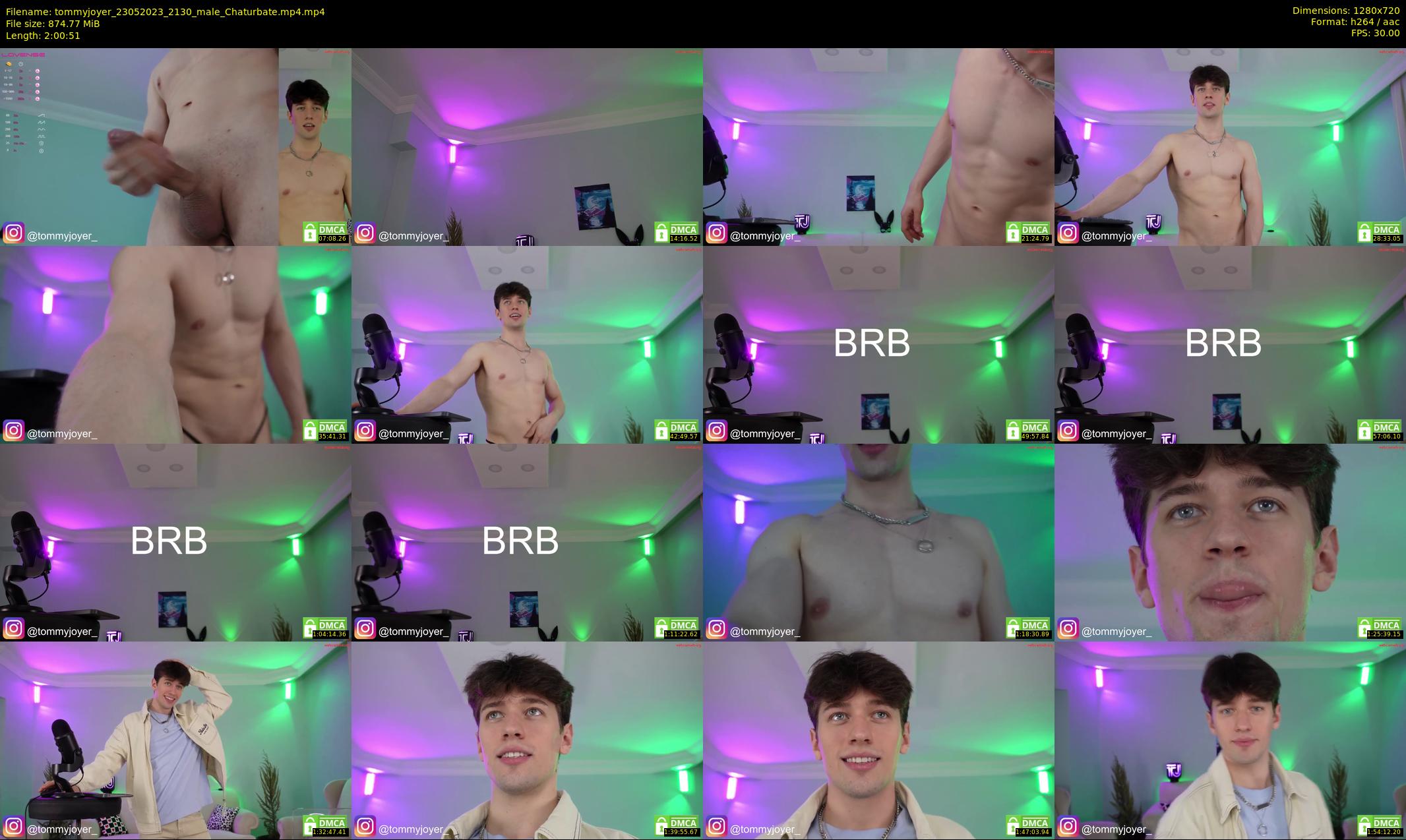 tommyjoyer — 121 minute Chaturbate male cam show recording, 720p, May 23, 2023